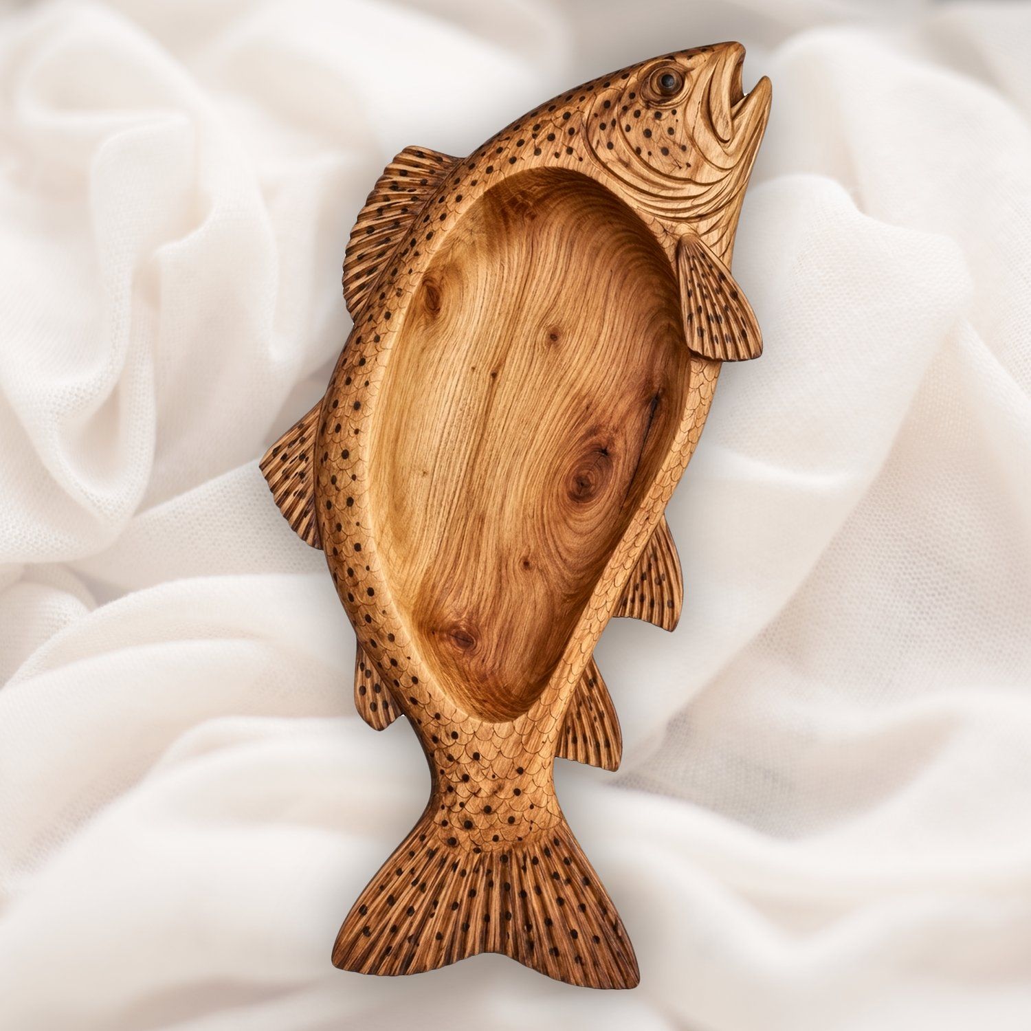 Brown Trout Fish Bowl CNC Relief STL bas-relief STL — view 5