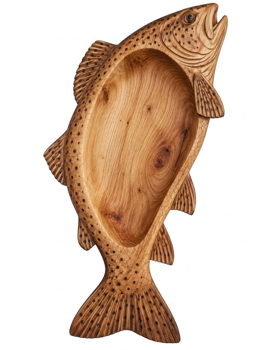 Brown Trout Fish Bowl CNC Relief STL bas-relief STL — view 15