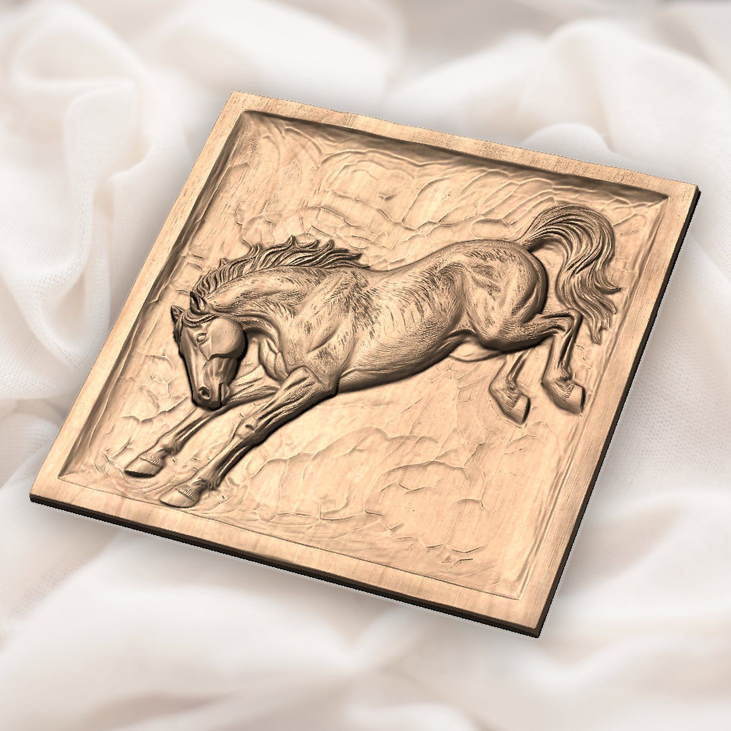 Bucking Stallion Mustang CNC Relief STL bas-relief STL — view 6