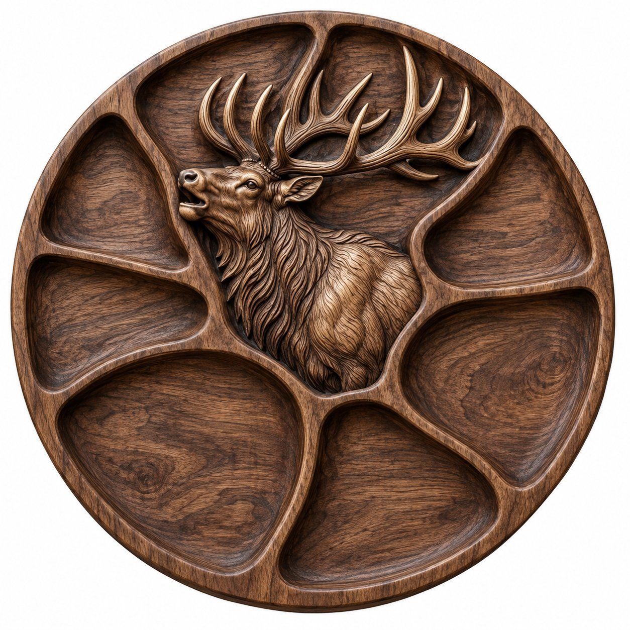 Bugling Elk Platter CNC Relief STL bas-relief STL — view 13