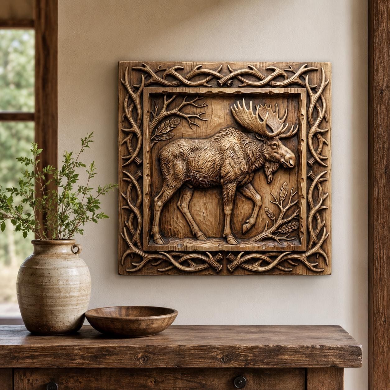 Bull Moose Relief for CNC Router bas-relief STL — view 5