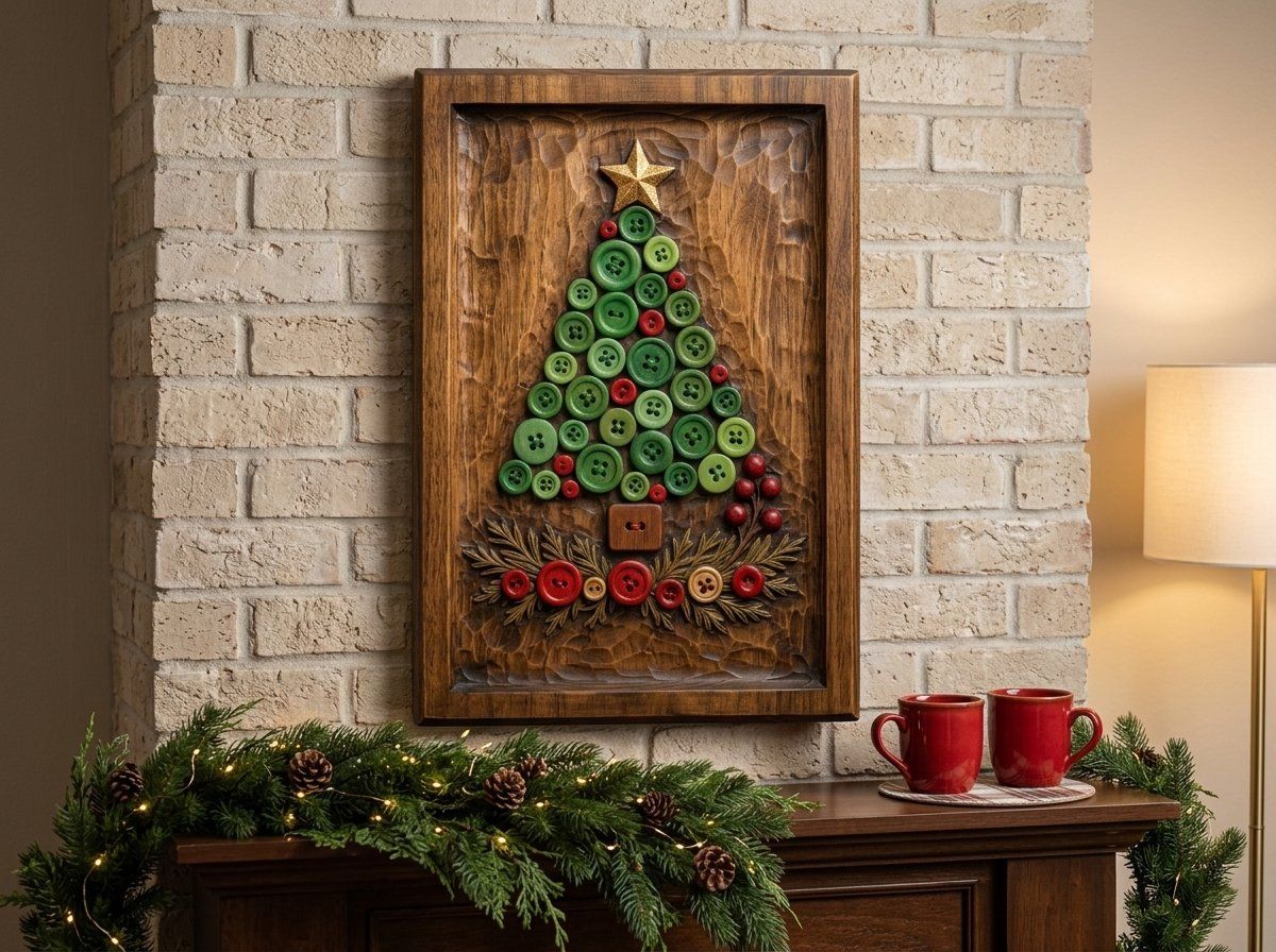Button Christmas Tree Decor CNC Relief STL bas-relief STL — view 13