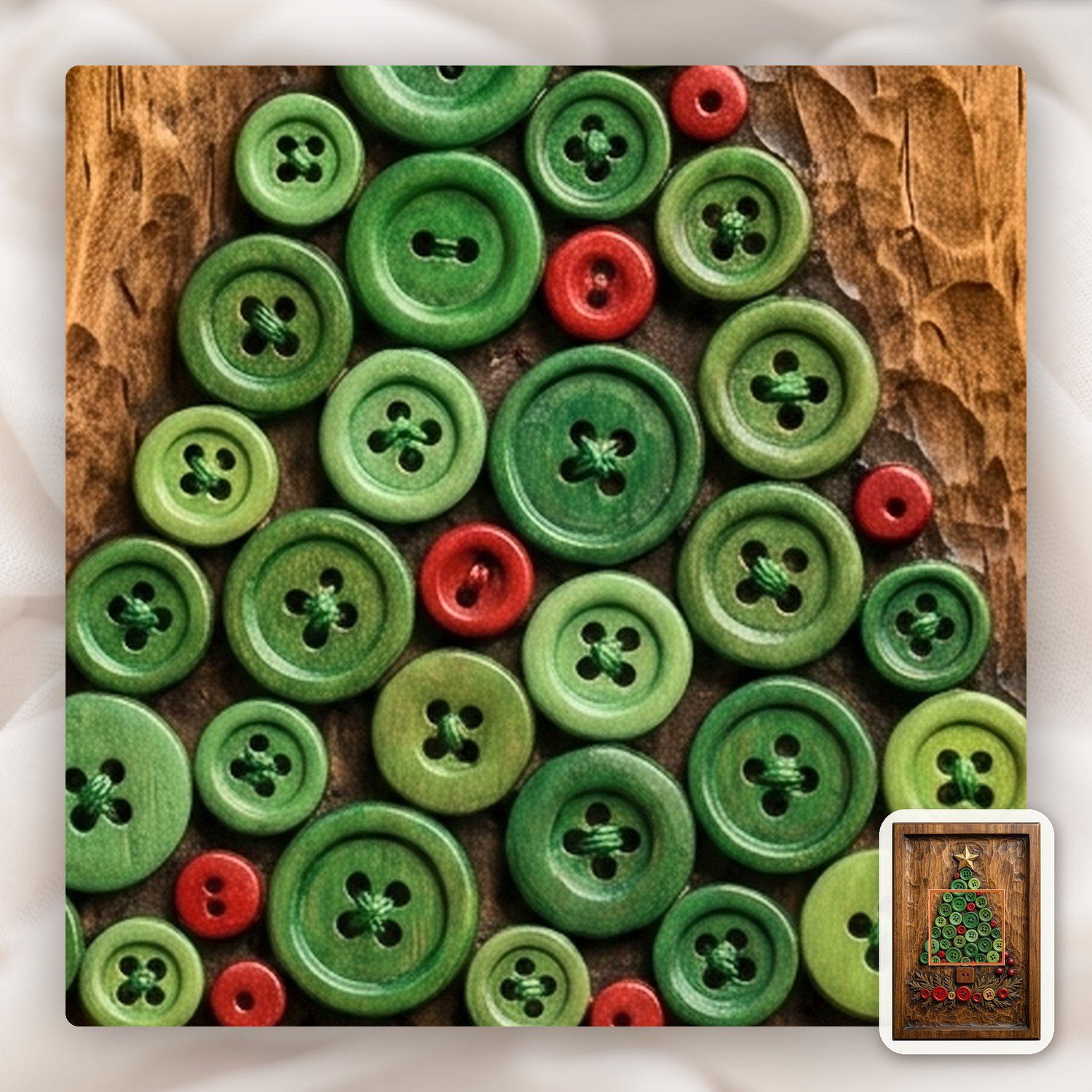 Button Christmas Tree Decor CNC Relief STL bas-relief STL — view 11