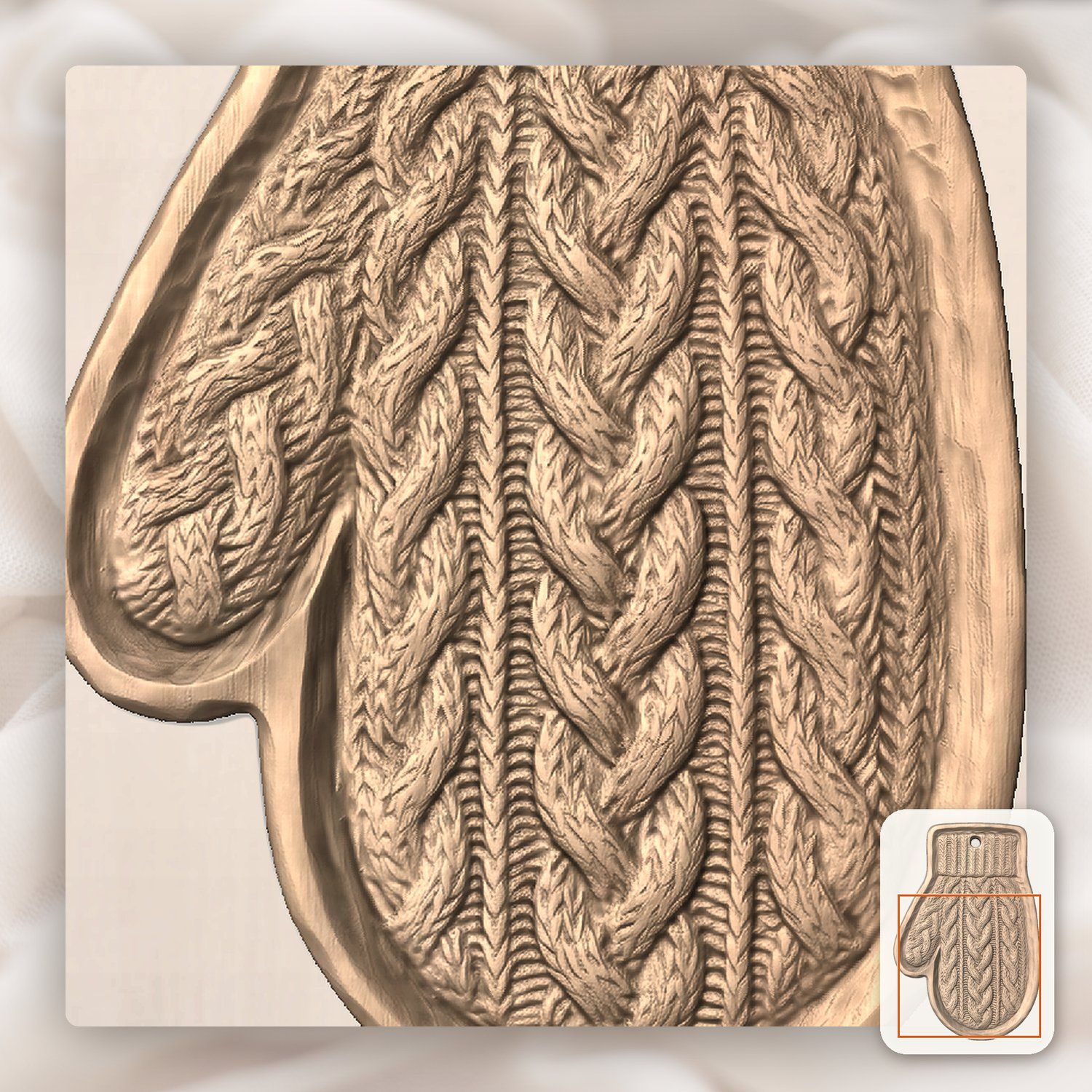 Christmas Ornament CNC Relief STL bas-relief STL — view 6