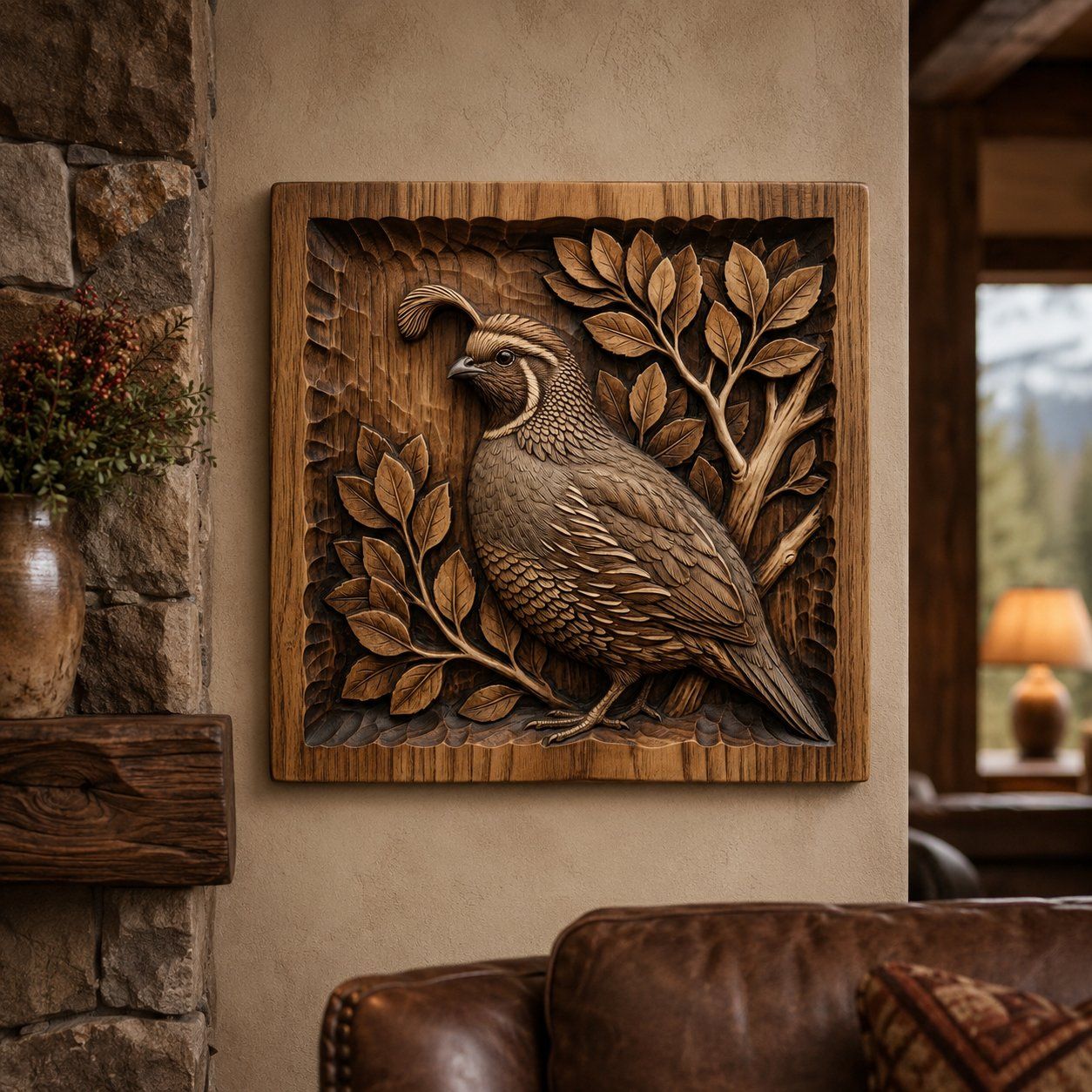 California Quail Bird Wildlife CNC Relief STL bas-relief STL — view 13