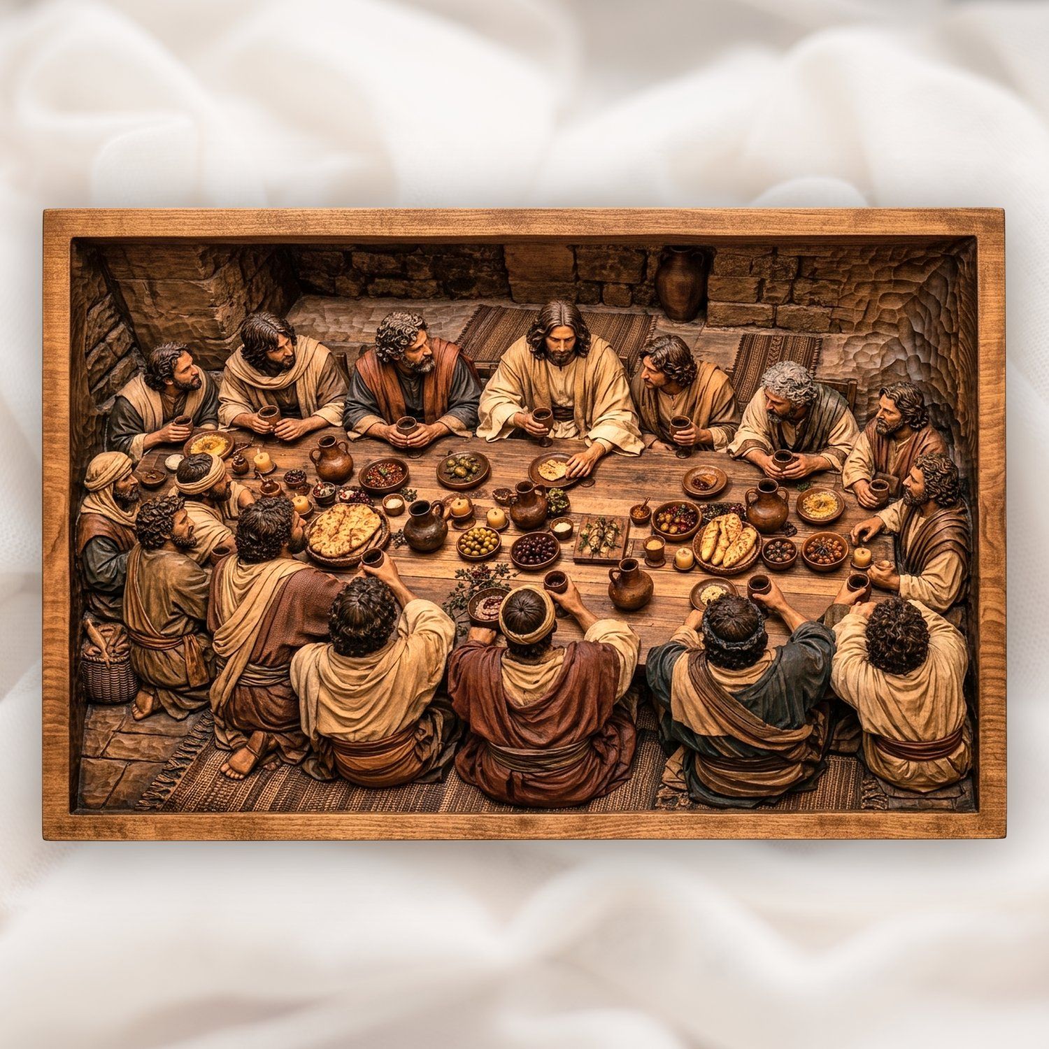 Candlelit Last Supper CNC Relief STL bas-relief STL design