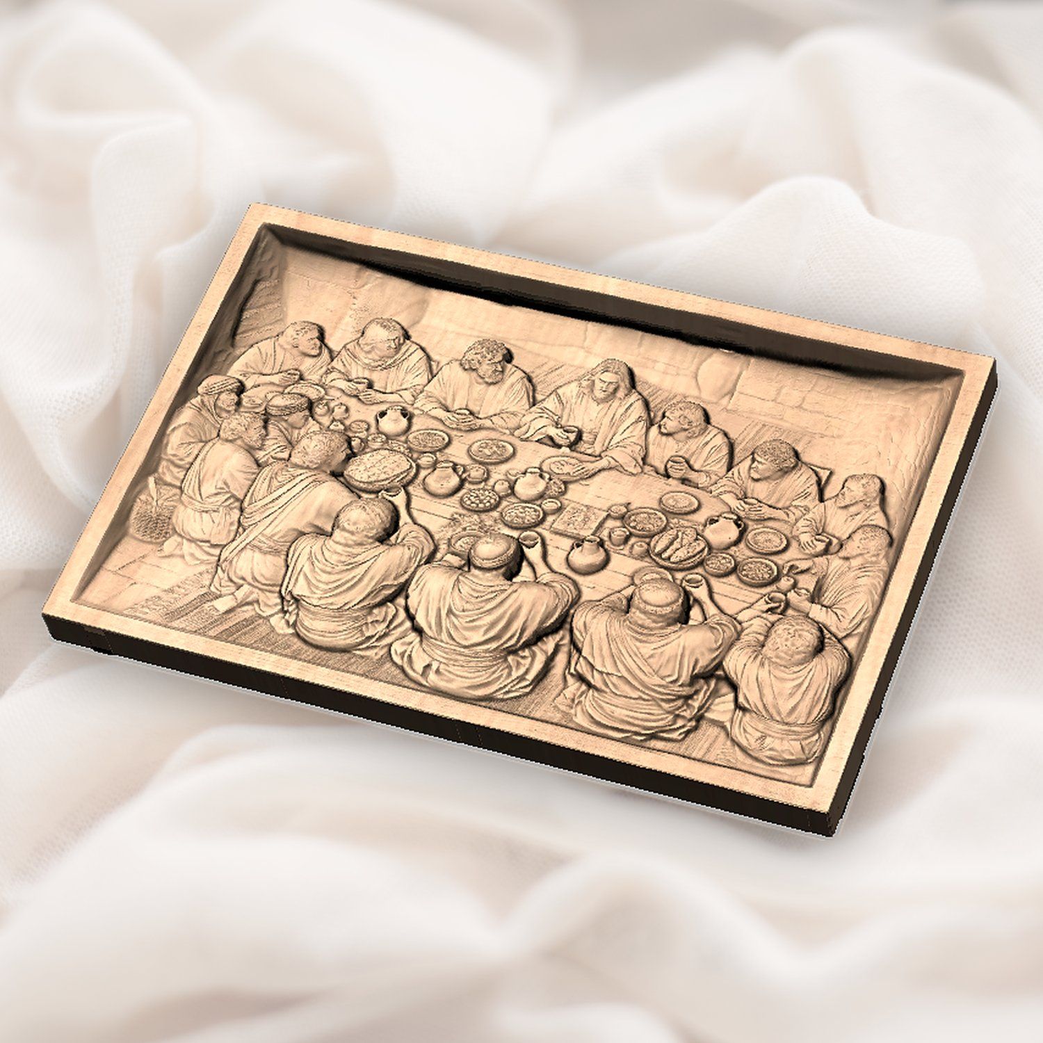 Candlelit Last Supper CNC Relief STL bas-relief STL — view 5