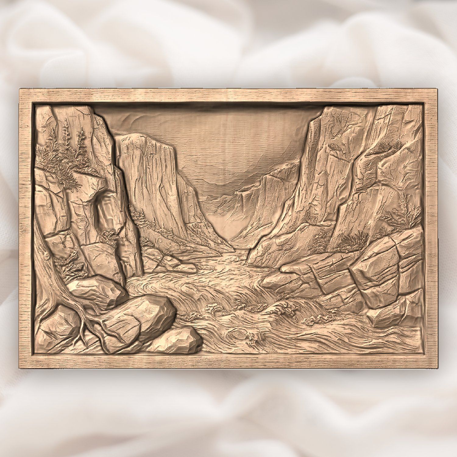 Canyon River Gorge CNC Relief STL bas-relief STL — view 4