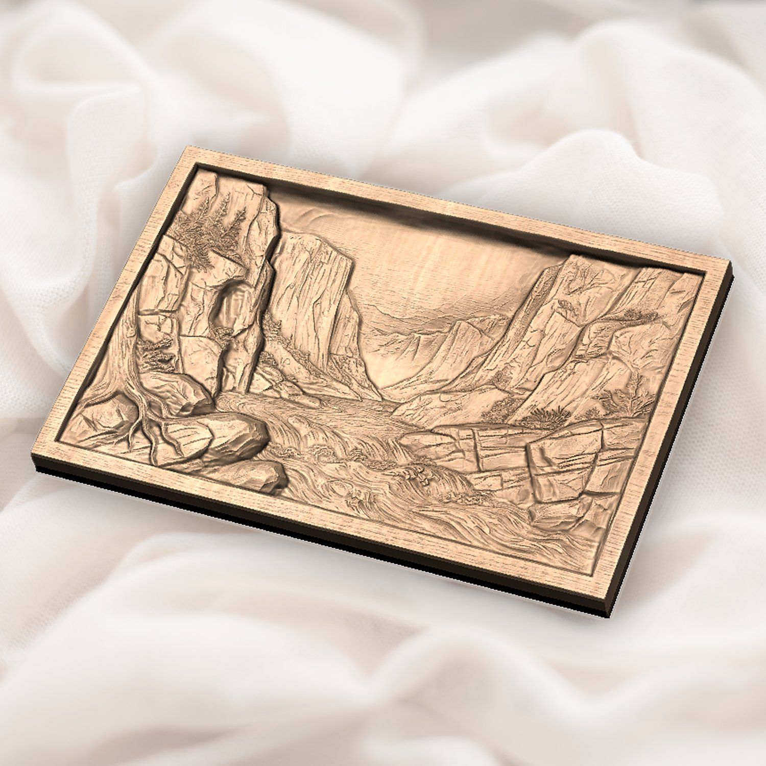 Canyon River Gorge CNC Relief STL bas-relief STL — view 5