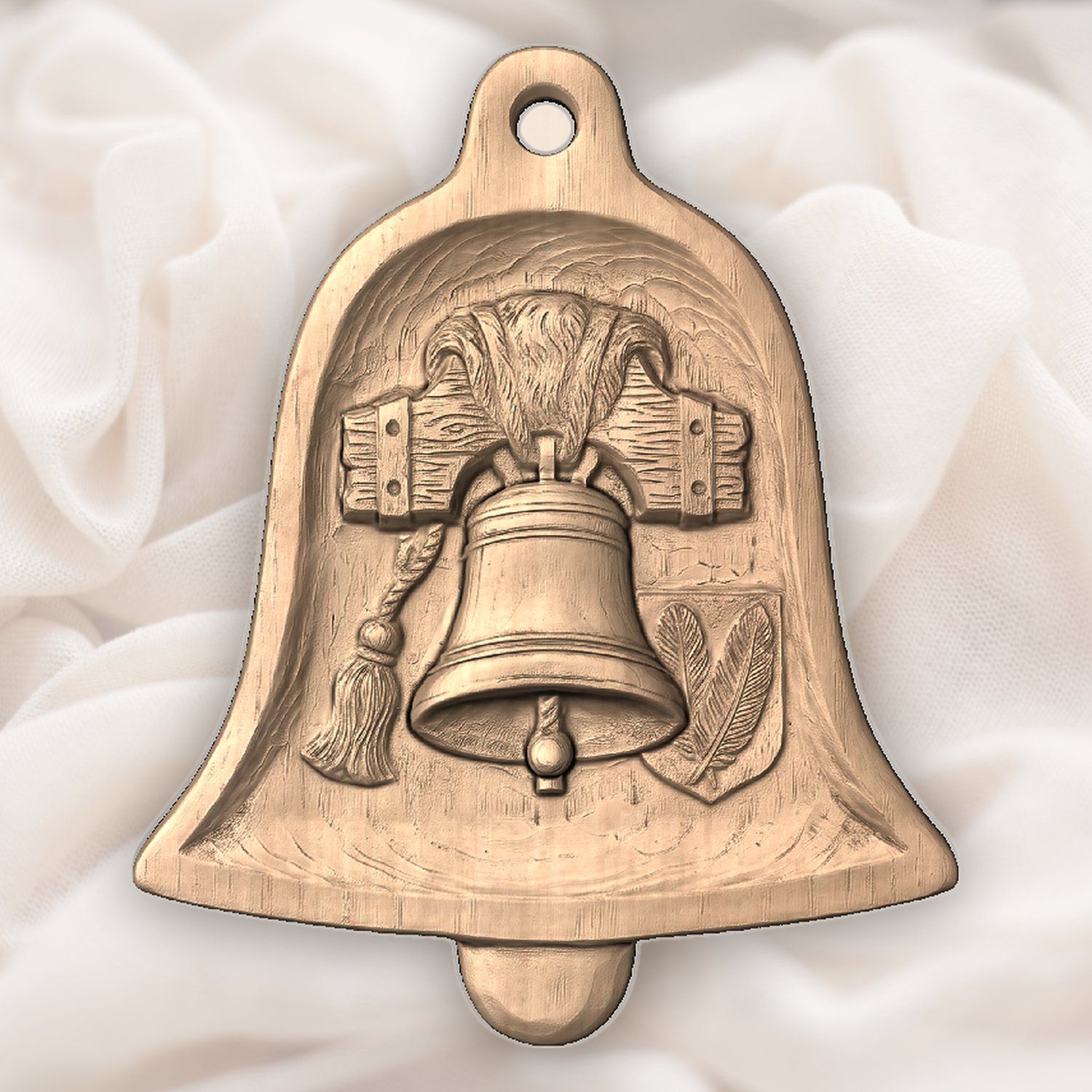 Cathedral Church Bell Ornament CNC Relief STL bas-relief STL — view 6