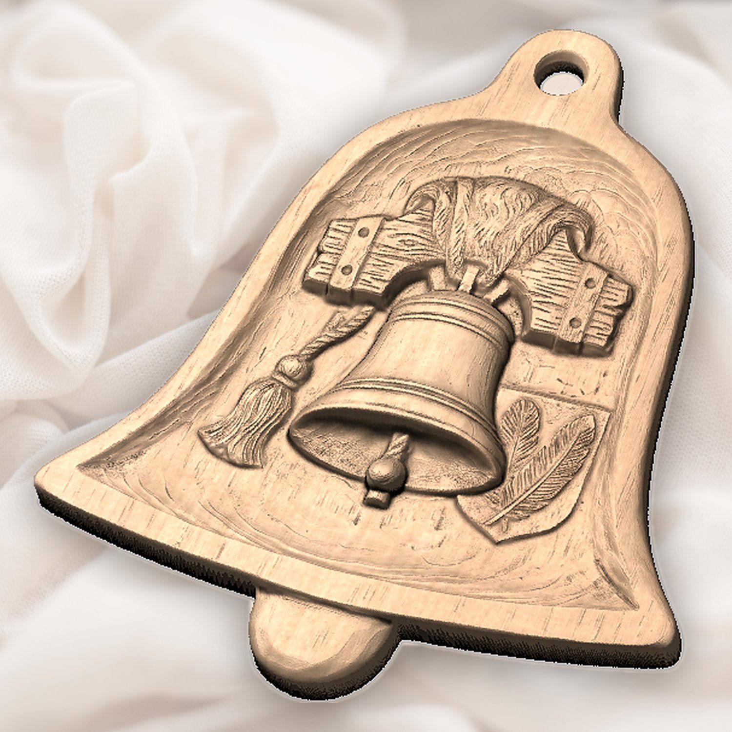 Cathedral Church Bell Ornament CNC Relief STL bas-relief STL — view 7