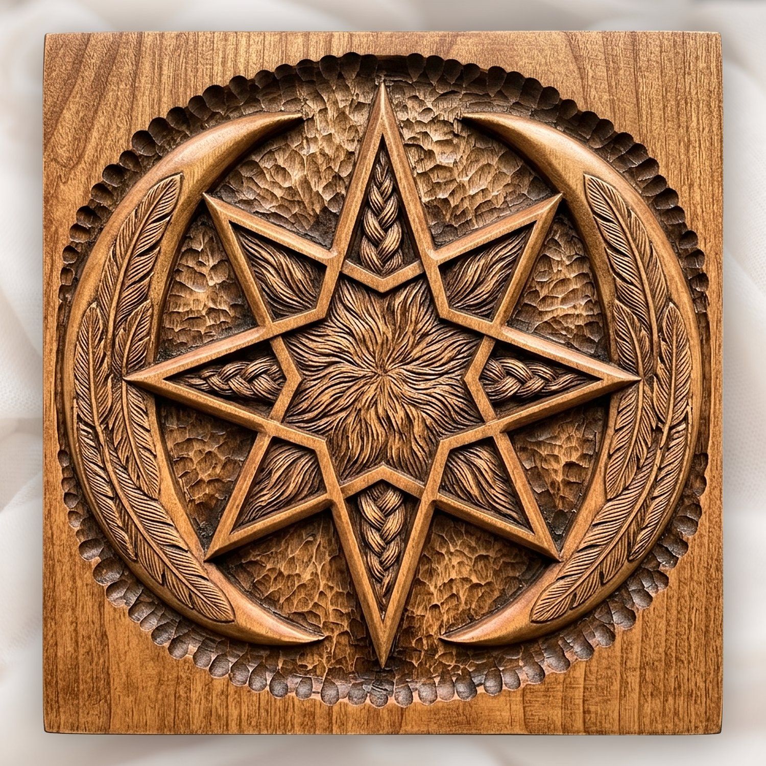 Celestial Moon Star CNC Relief STL bas-relief STL design