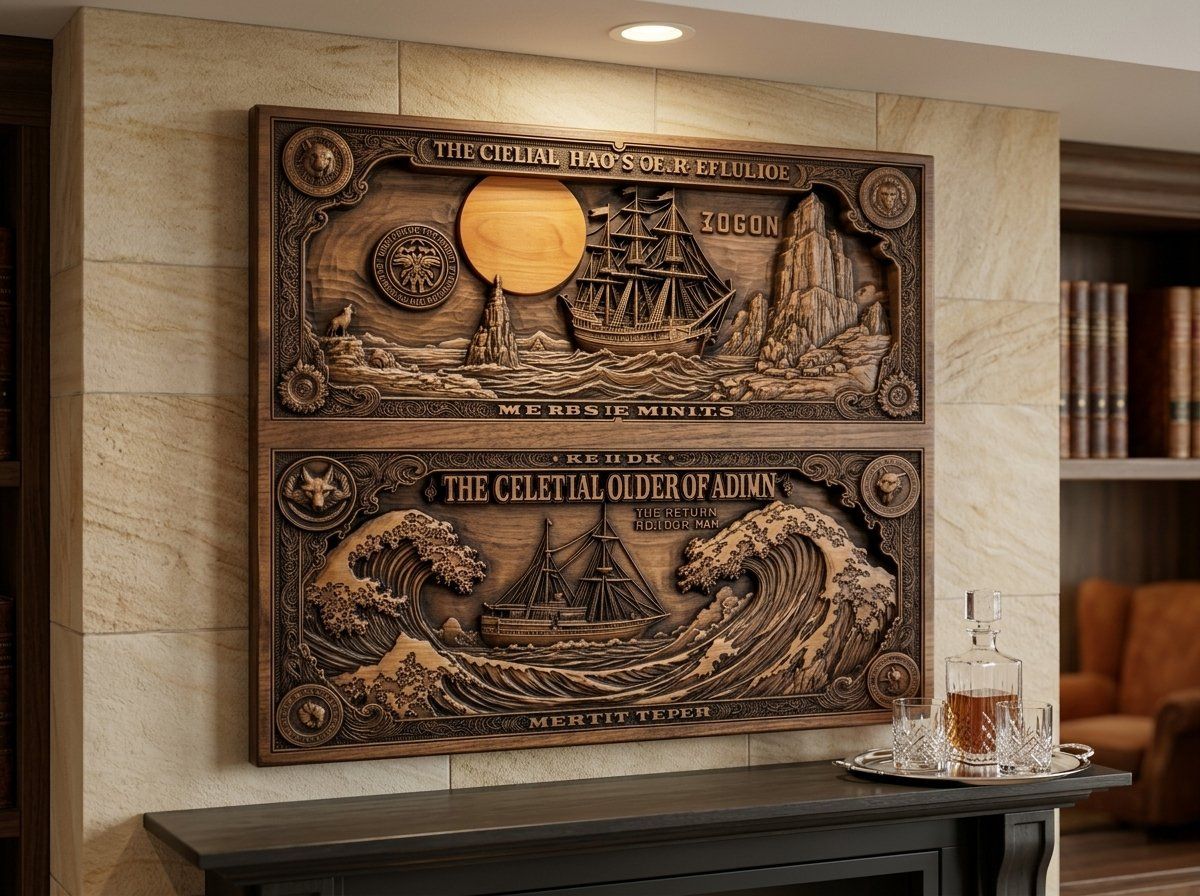 Celestial Sailing Ship CNC Relief STL bas-relief STL — view 14