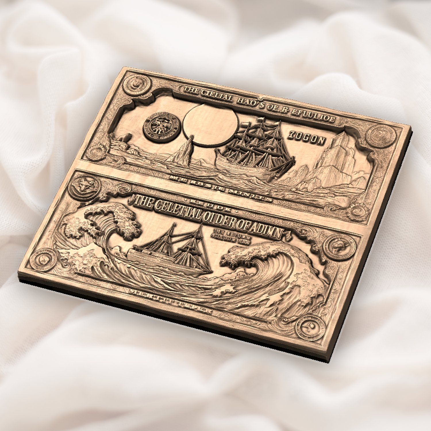 Celestial Sailing Ship CNC Relief STL bas-relief STL — view 6