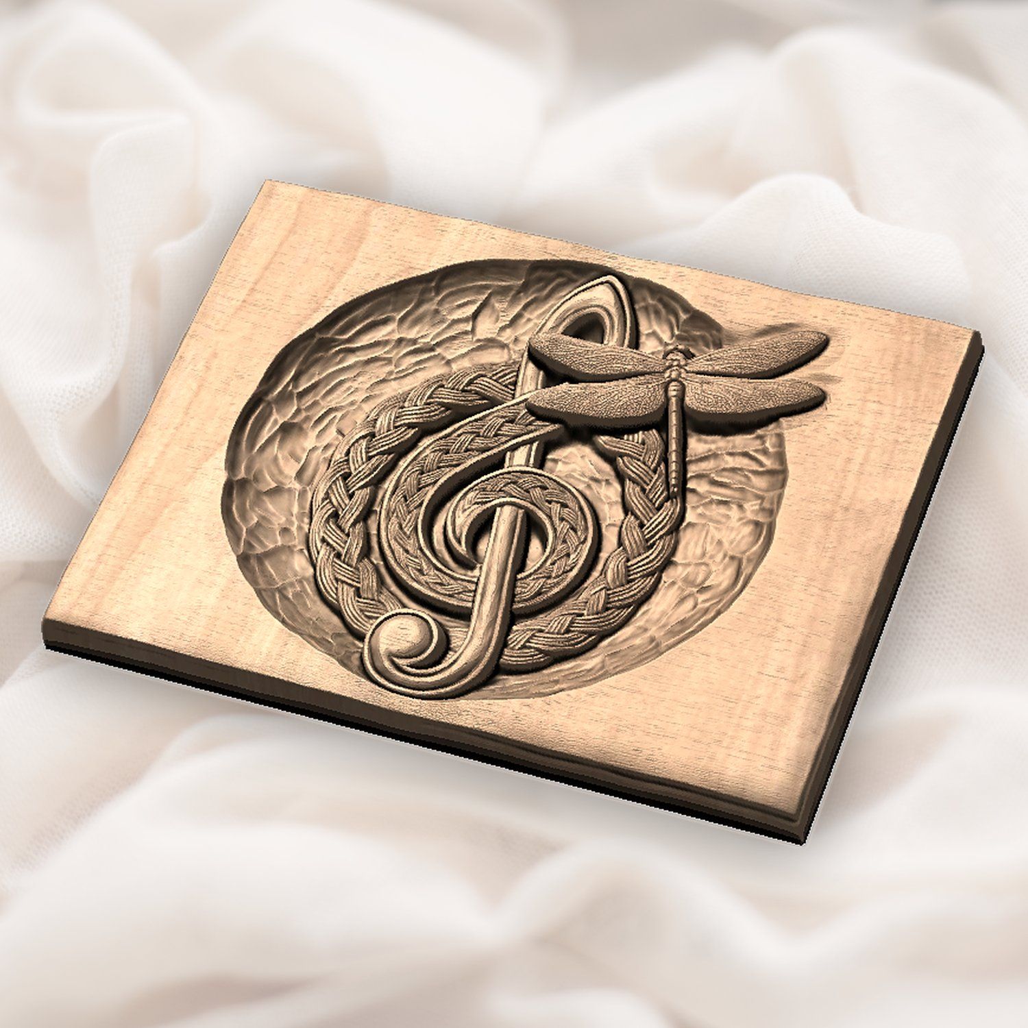 Celtic Braided Treble Clef Dragonfly CNC Relief STL bas-relief STL — view 6