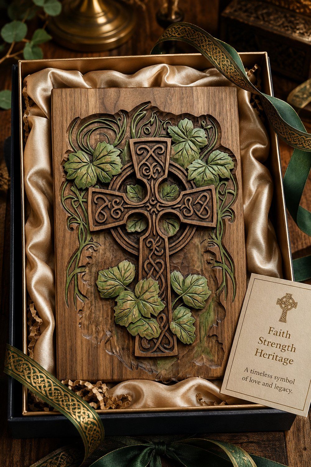 Celtic Cross Grapevine Panel CNC Relief STL bas-relief STL — view 10