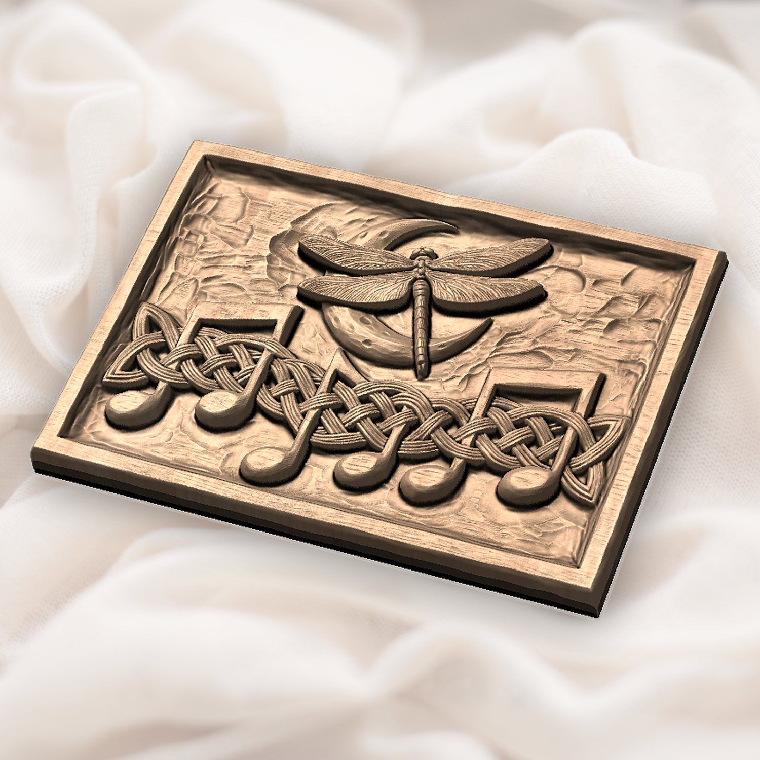 Celtic Dragonfly Moon Music Note CNC Relief STL bas-relief STL — view 6