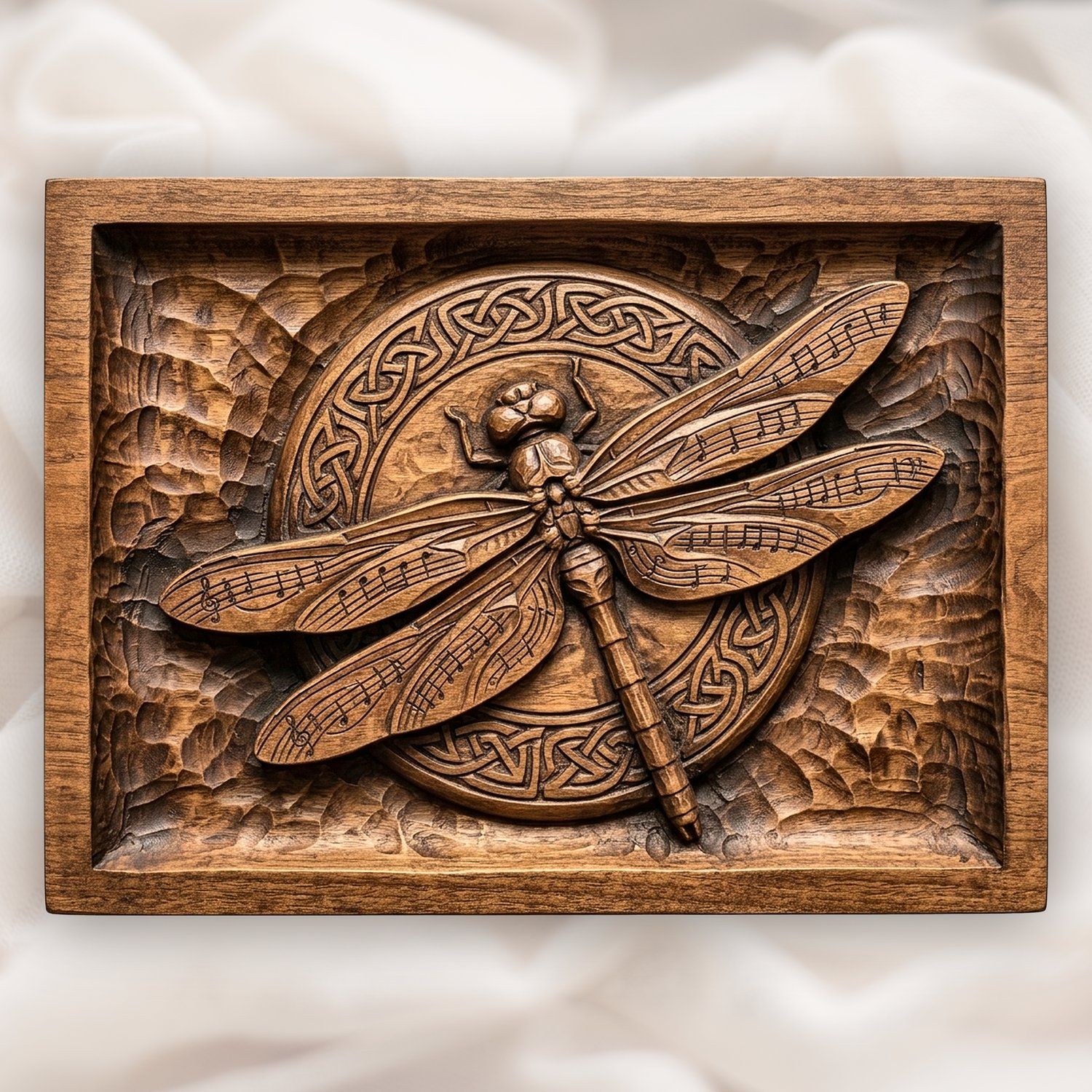 Celtic Dragonfly Musical Wing CNC Relief STL bas-relief STL design