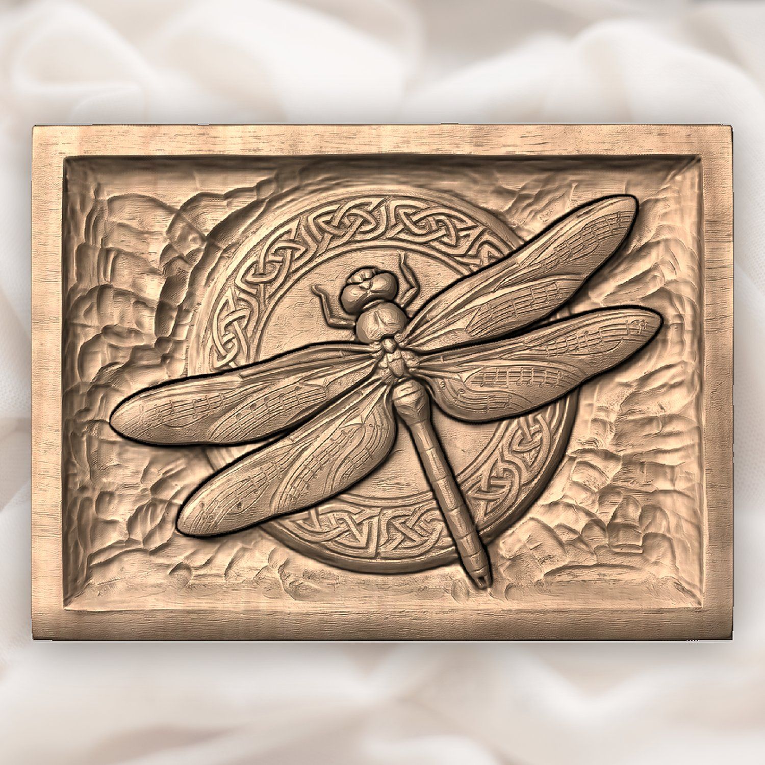 Celtic Dragonfly Musical Wing CNC Relief STL bas-relief STL — view 4
