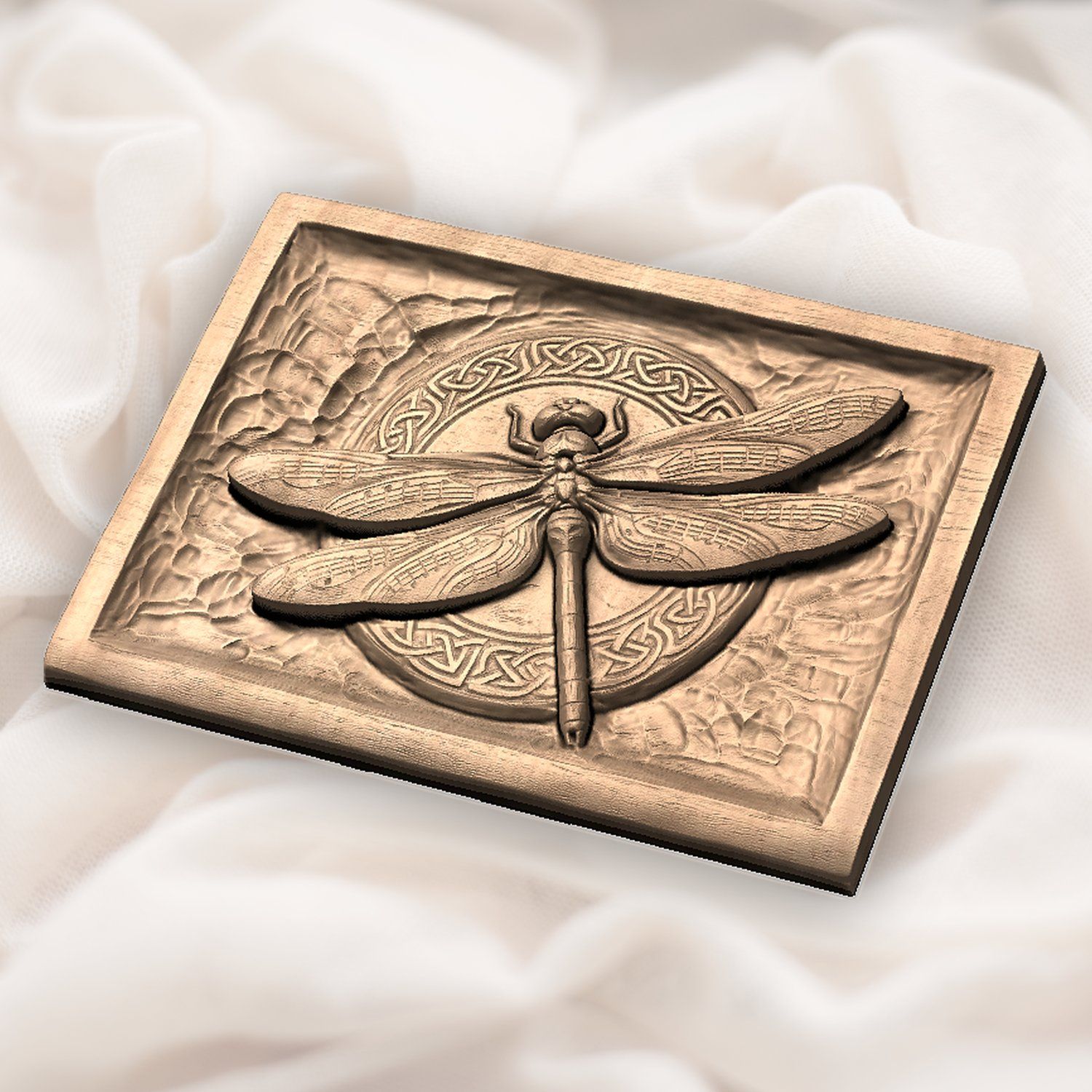 Celtic Dragonfly Musical Wing CNC Relief STL bas-relief STL — view 5