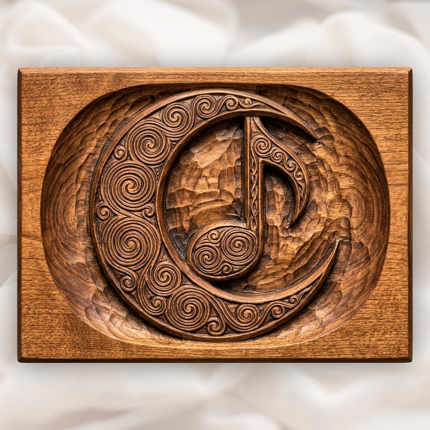 Celtic Moon Music Note CNC Relief STL bas-relief STL design