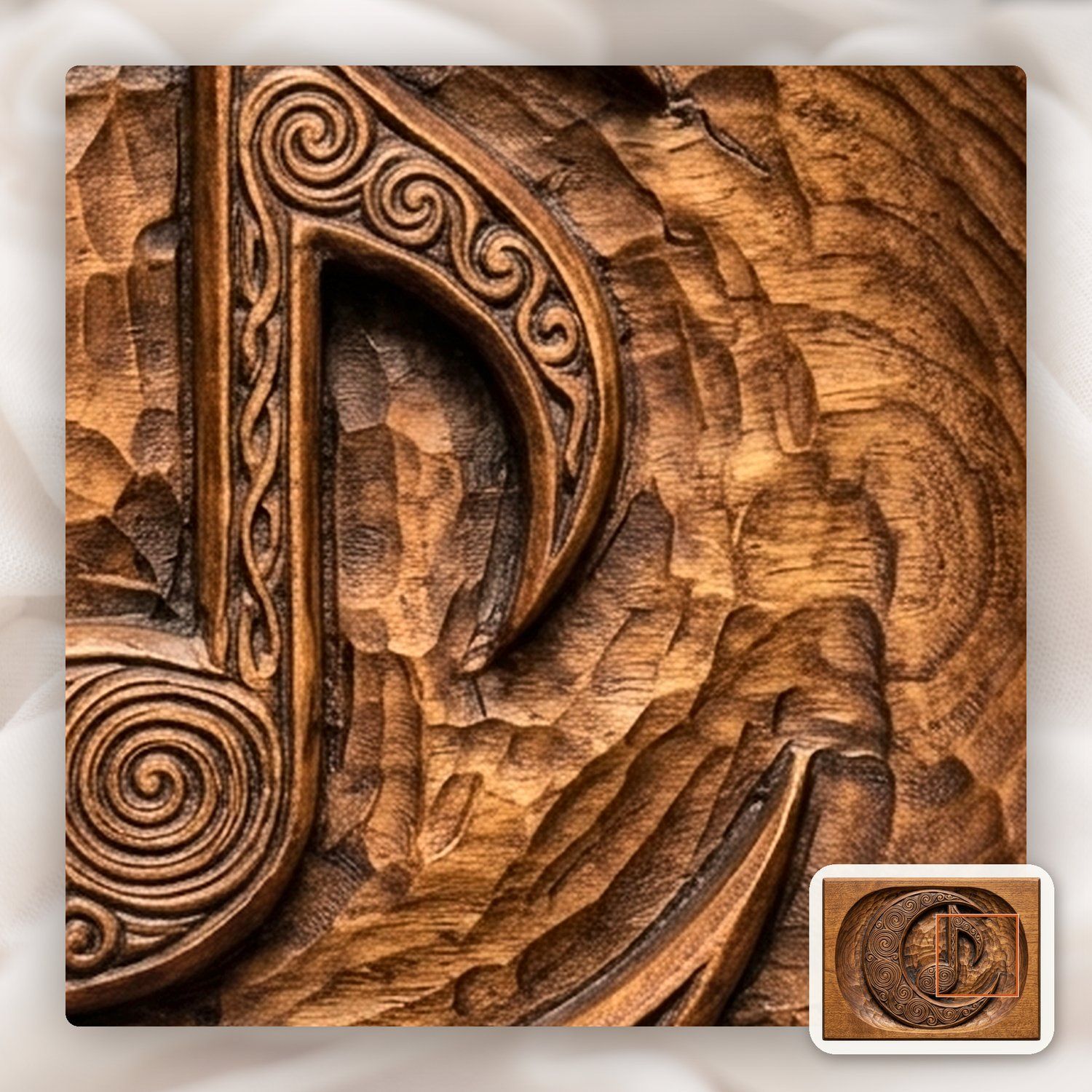 Celtic Moon Music Note CNC Relief STL bas-relief STL — view 12