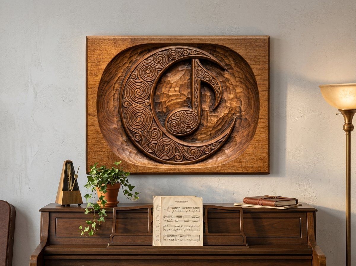Celtic Moon Music Note CNC Relief STL bas-relief STL — view 13