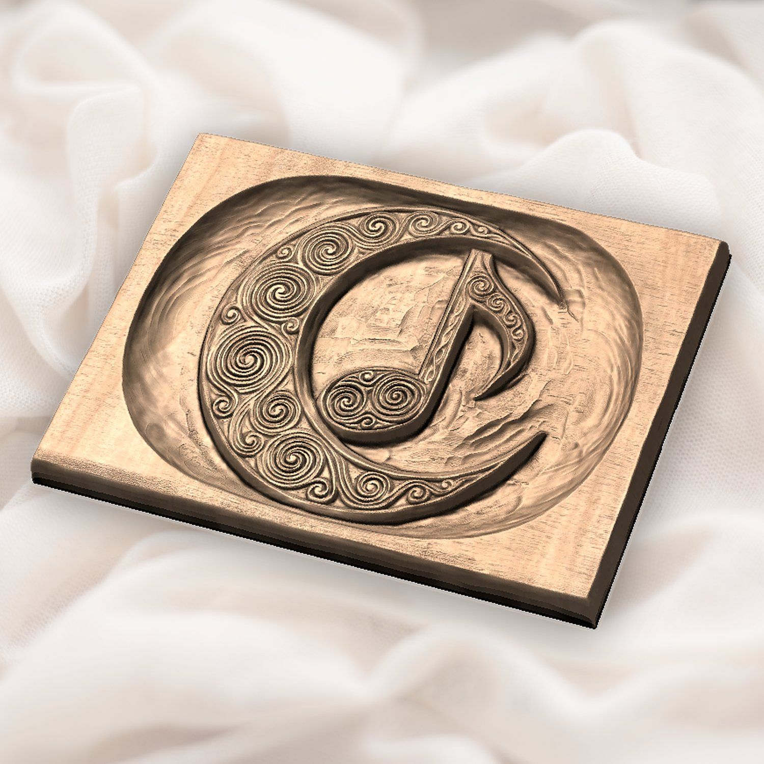 Celtic Moon Music Note CNC Relief STL bas-relief STL — view 6