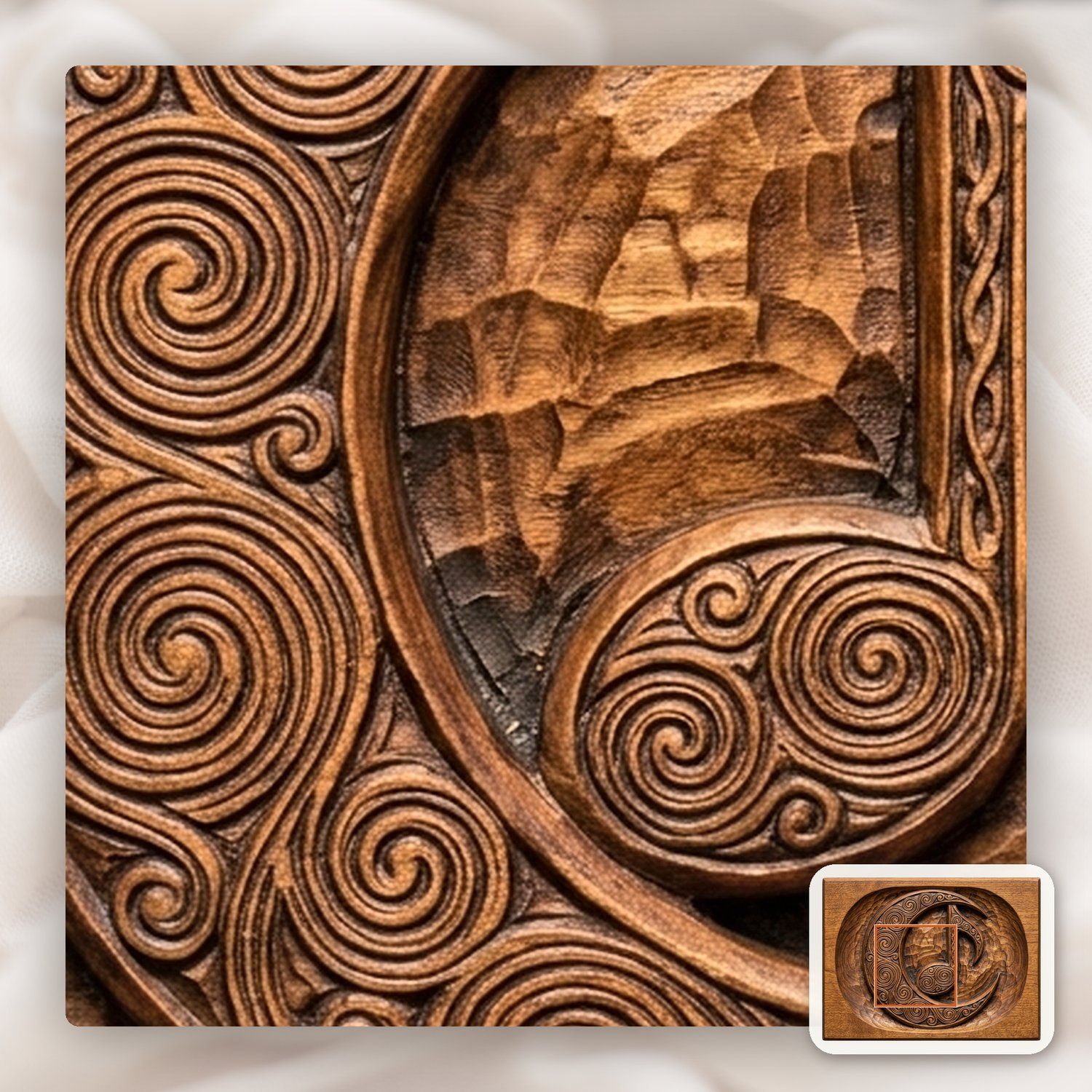 Celtic Moon Music Note CNC Relief STL bas-relief STL — view 11