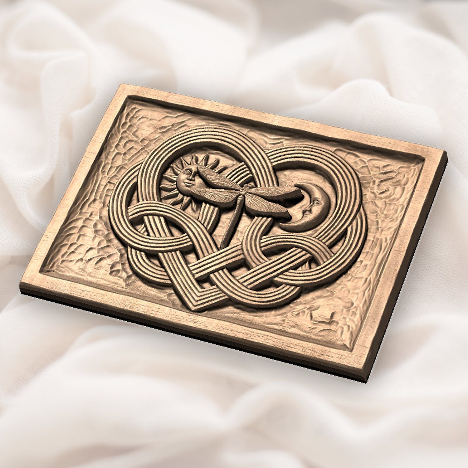 Celtic Music Heart Dragonfly Sun Moon CNC Relief STL bas-relief STL — view 6