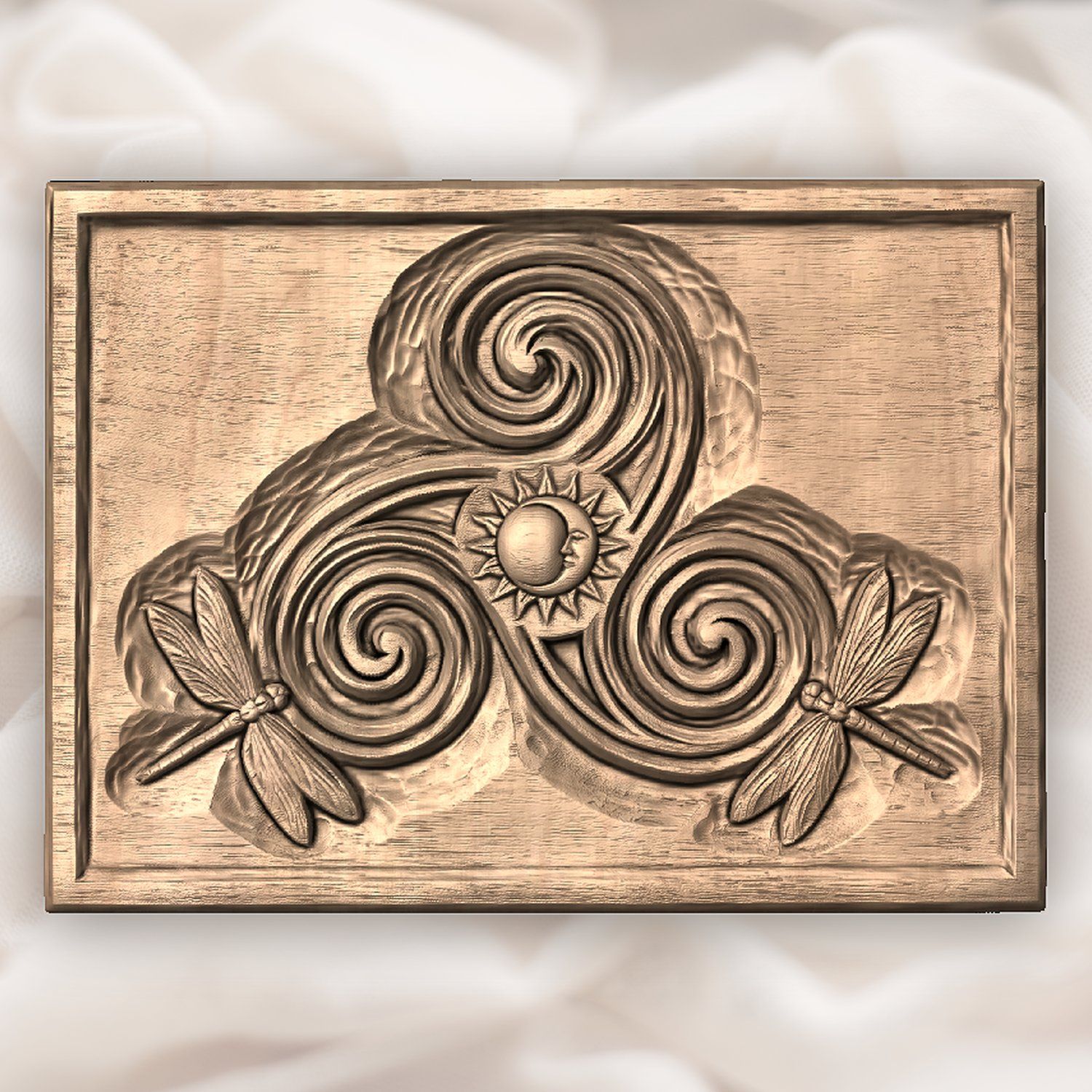 Celtic Triskele Sun Moon CNC Relief STL bas-relief STL — view 5