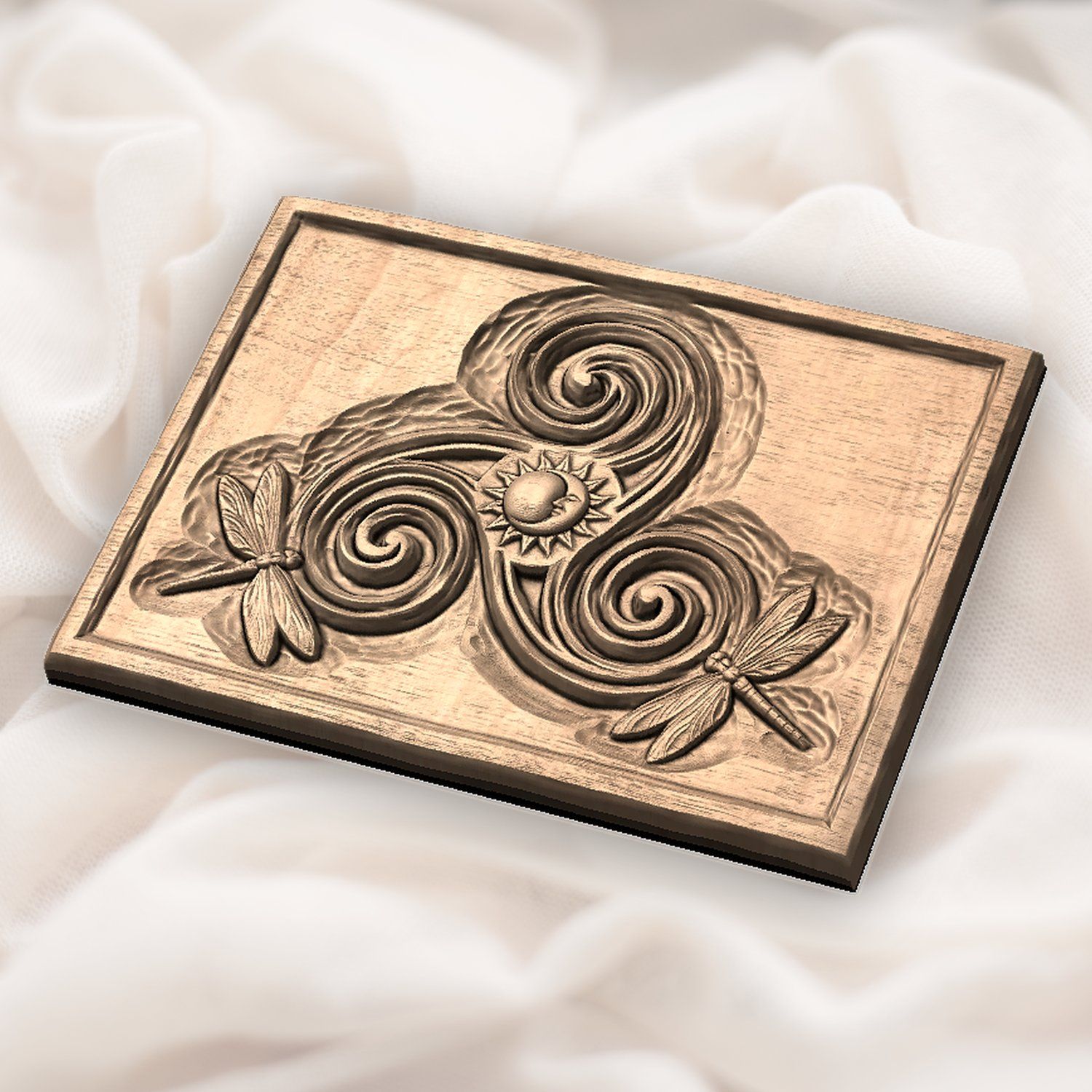 Celtic Triskele Sun Moon CNC Relief STL bas-relief STL — view 6
