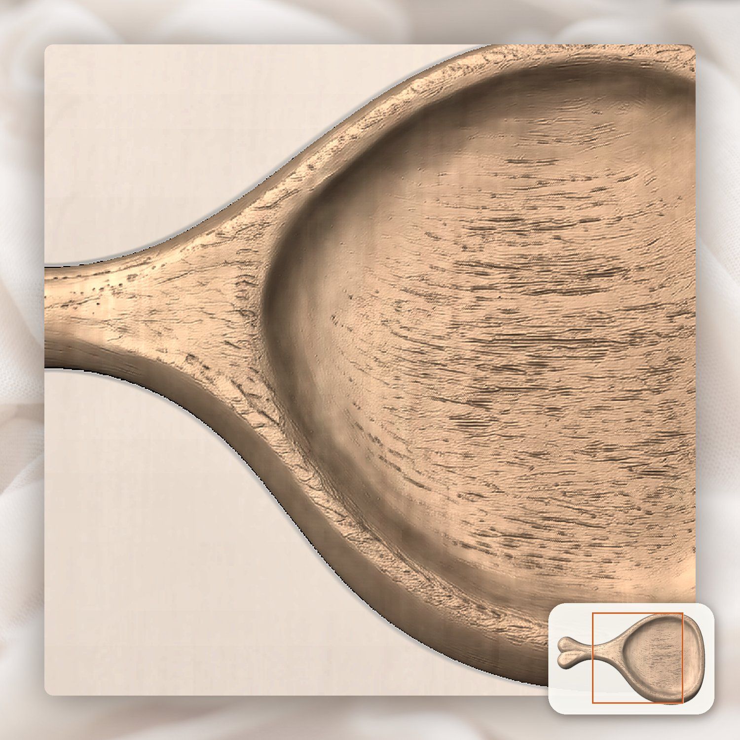 Chicken Drumstick Bowl Dish CNC Relief STL bas-relief STL — view 7
