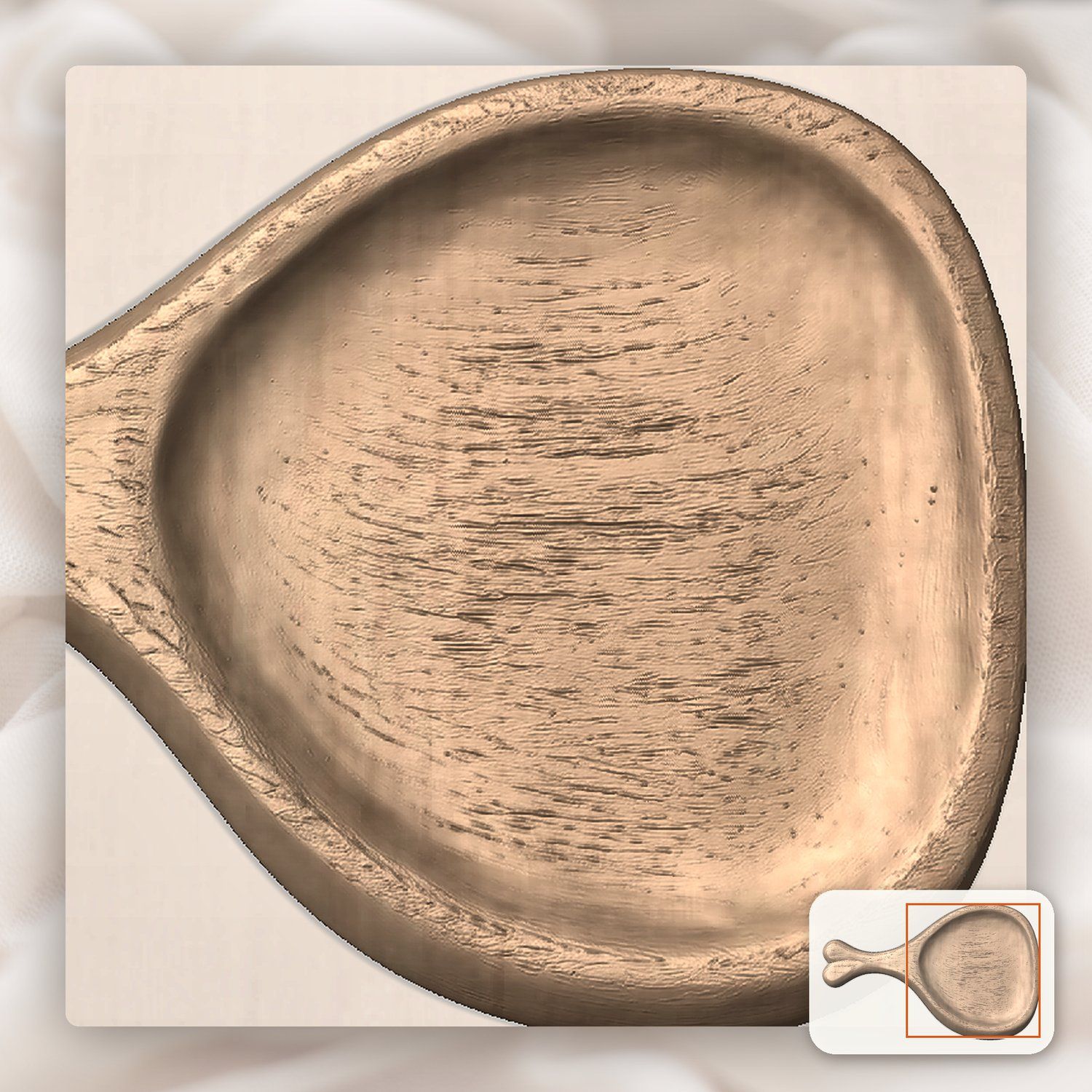 Chicken Drumstick Bowl Dish CNC Relief STL bas-relief STL — view 8