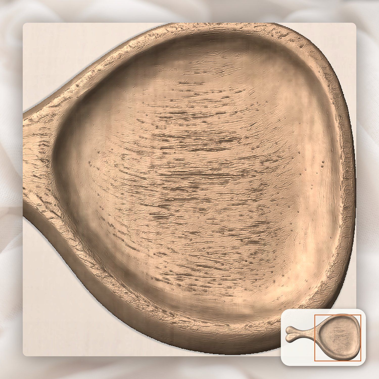 Chicken Drumstick Bowl Dish CNC Relief STL bas-relief STL — view 9