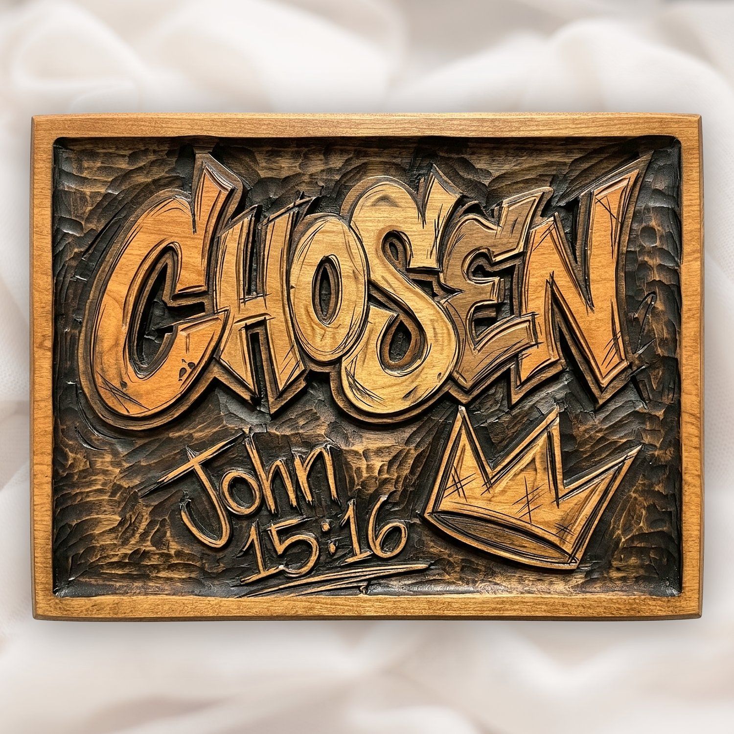 Chosen Scripture Graffiti CNC Relief STL bas-relief STL design