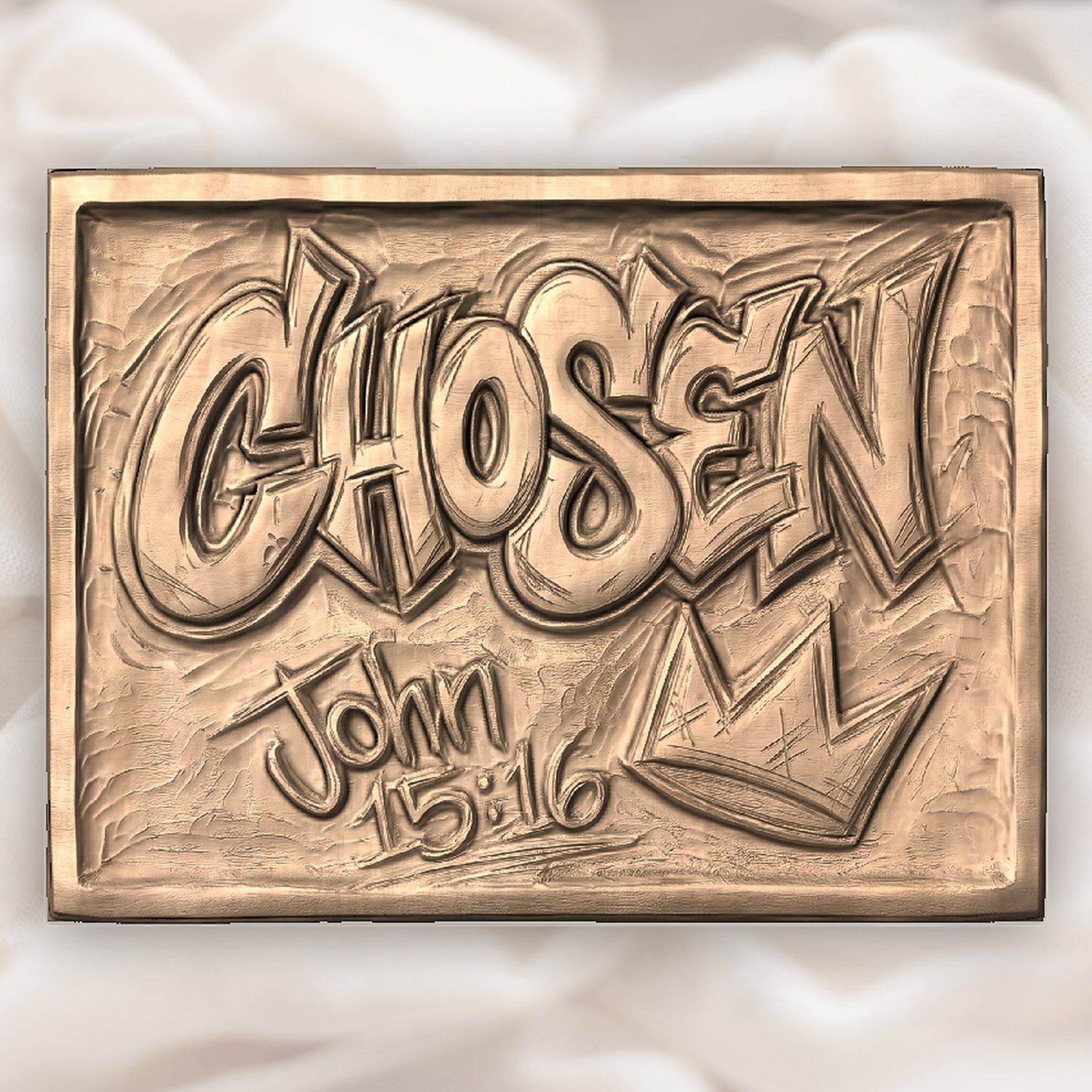 Chosen Scripture Graffiti CNC Relief STL bas-relief STL — view 5