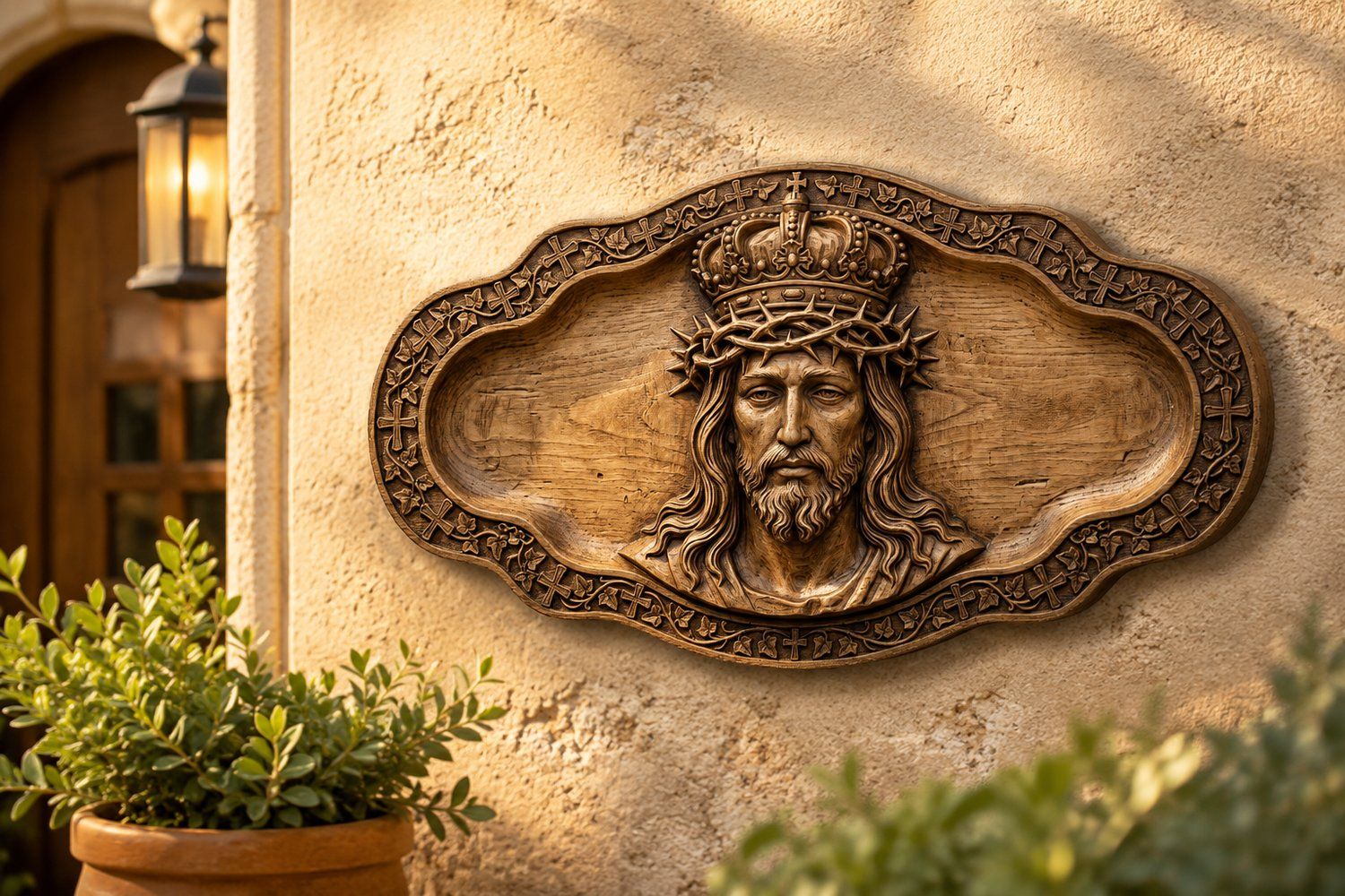 Christ King of Kings Relief Wall Art bas-relief STL — view 4