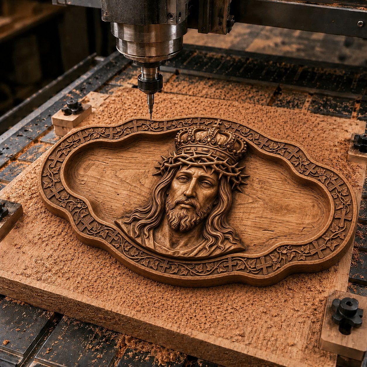 Christ King of Kings Relief Wall Art bas-relief STL — view 5