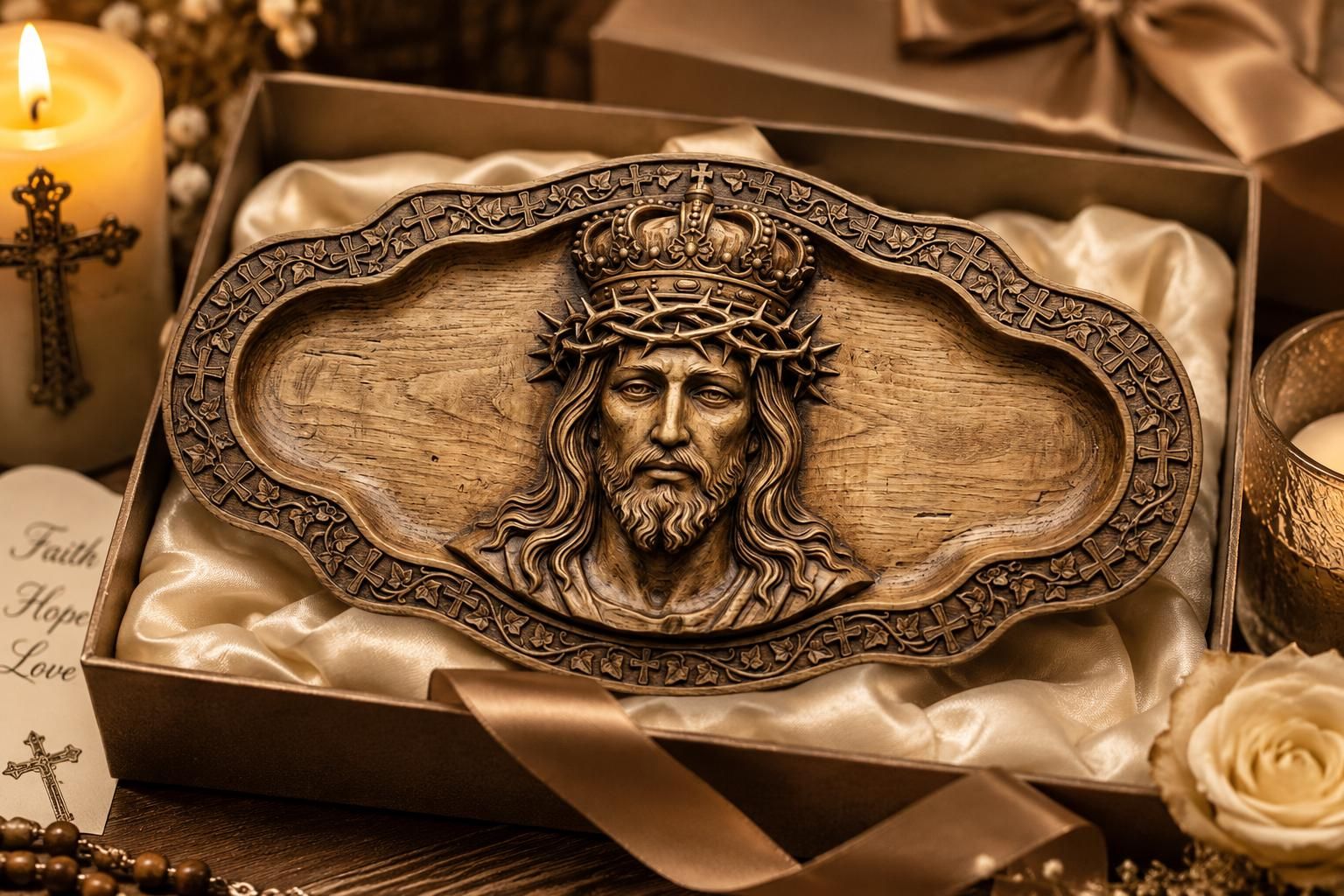 Christ King of Kings STL Relief for CNC Router bas-relief STL — view 4
