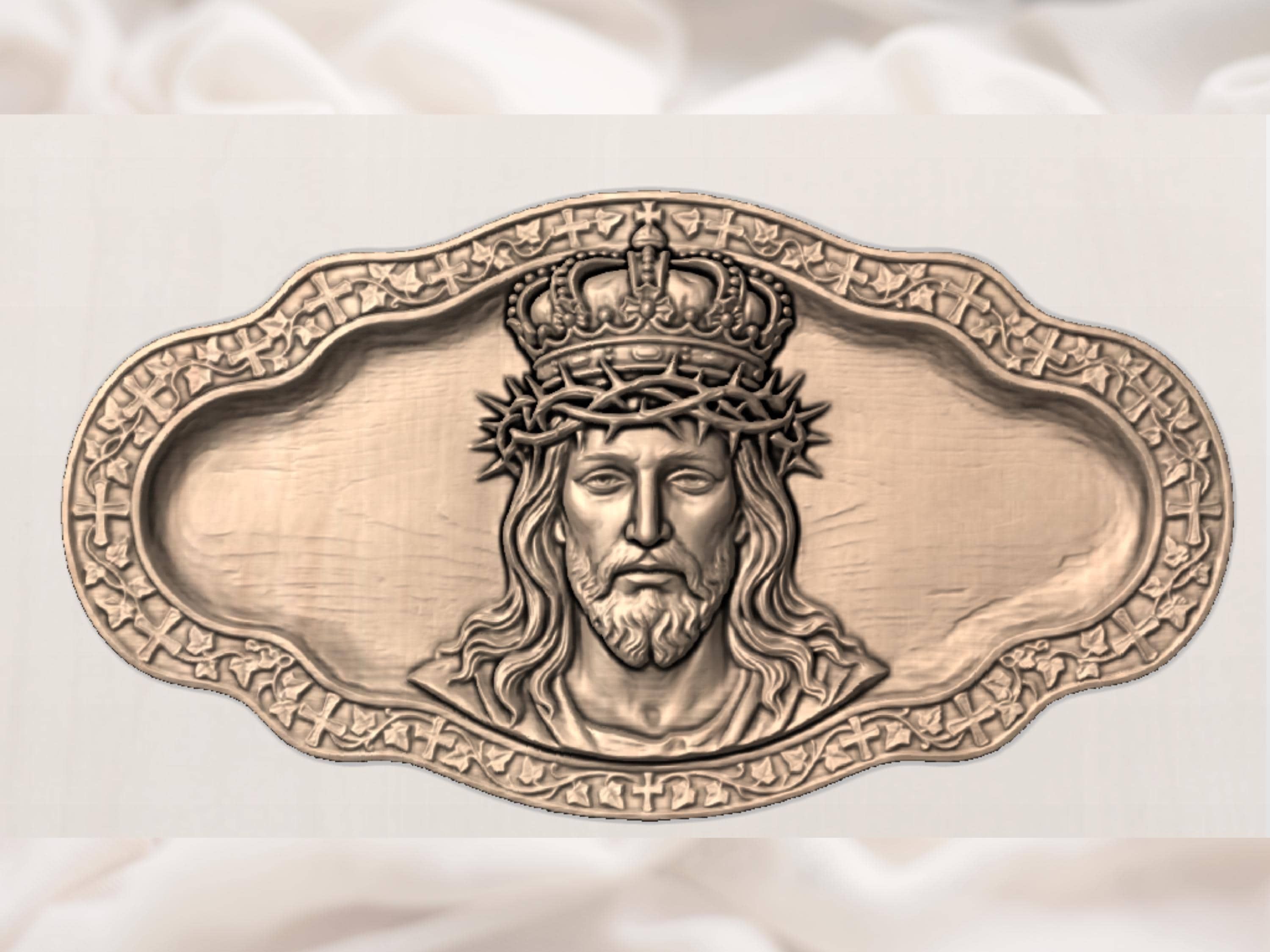 Christ King of Kings STL Relief for CNC Router bas-relief STL — view 6