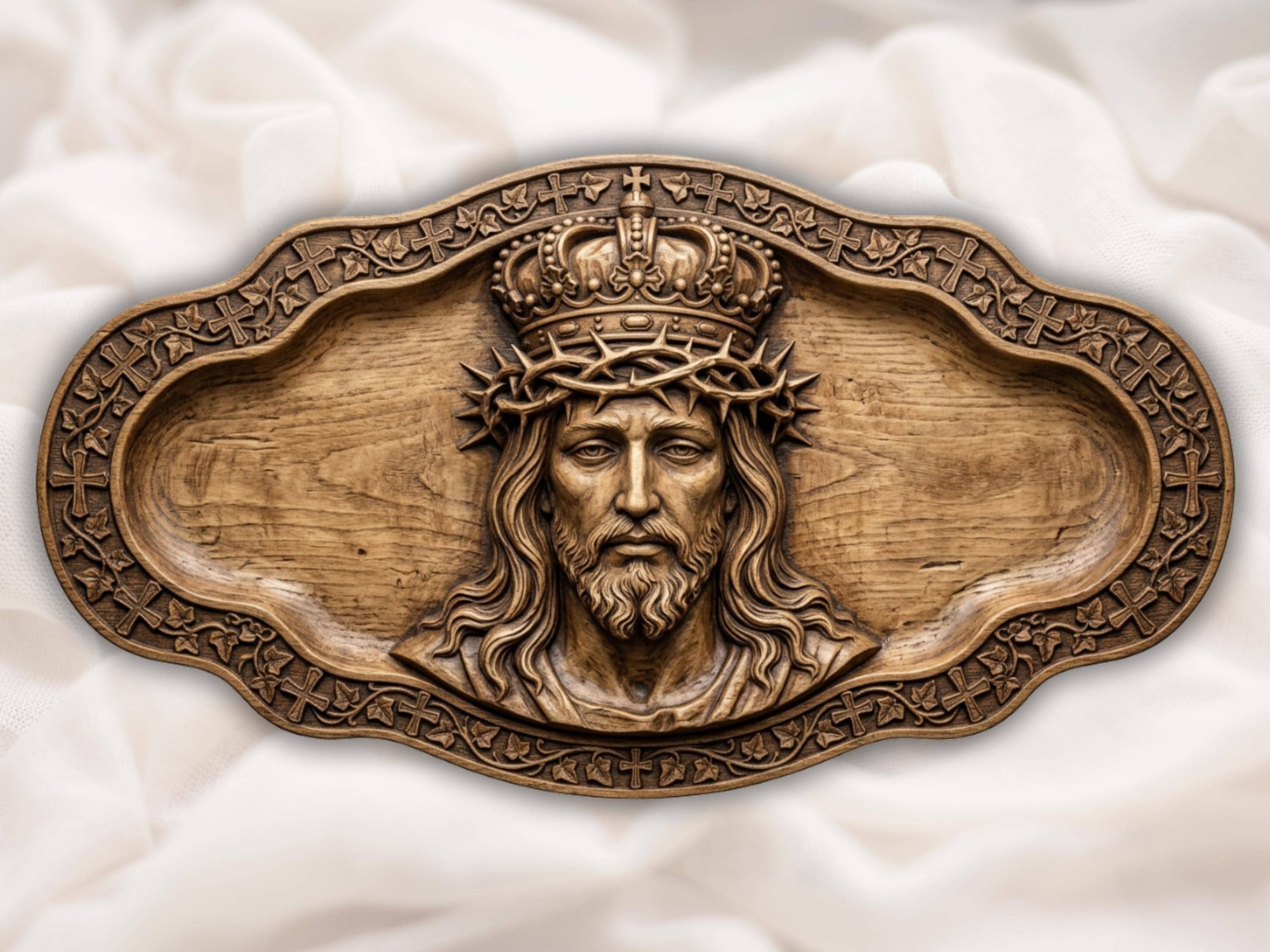 Christ King of Kings STL Relief for CNC Router bas-relief STL — view 8