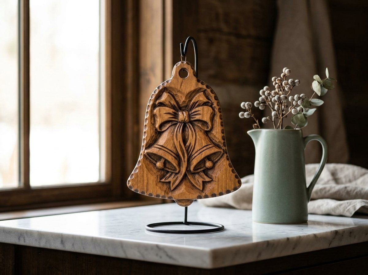 Christmas Bells Ornament CNC Relief STL bas-relief STL — view 13