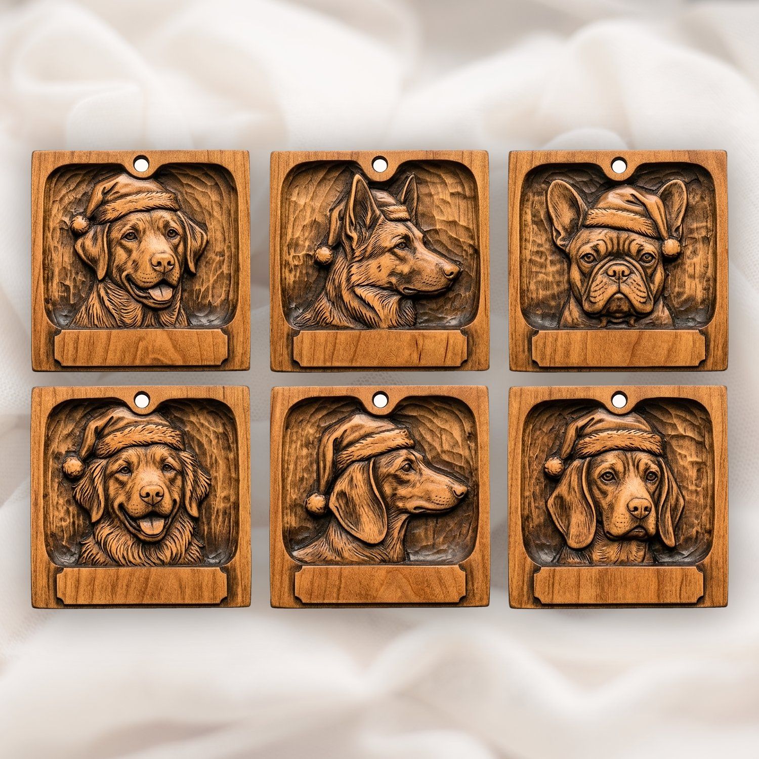 Christmas Tree Dog Ornaments CNC Relief STL bas-relief STL — view 14