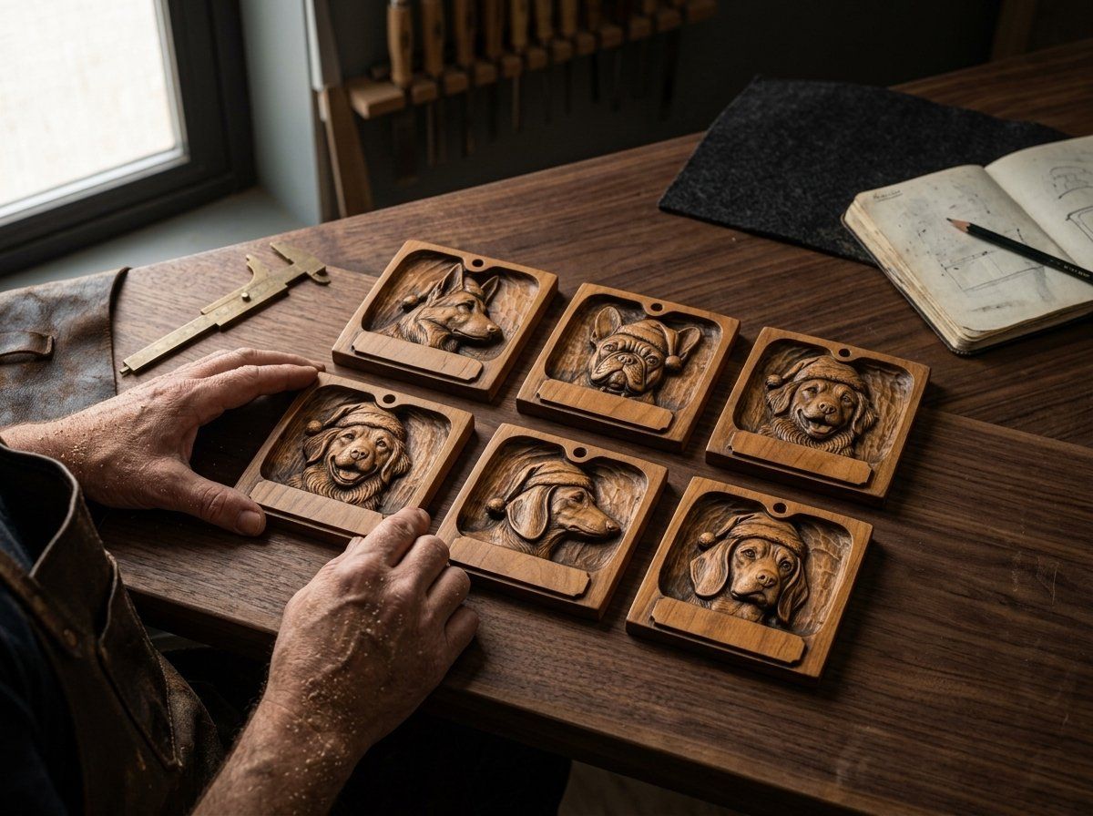 Christmas Tree Dog Ornaments CNC Relief STL bas-relief STL — view 12