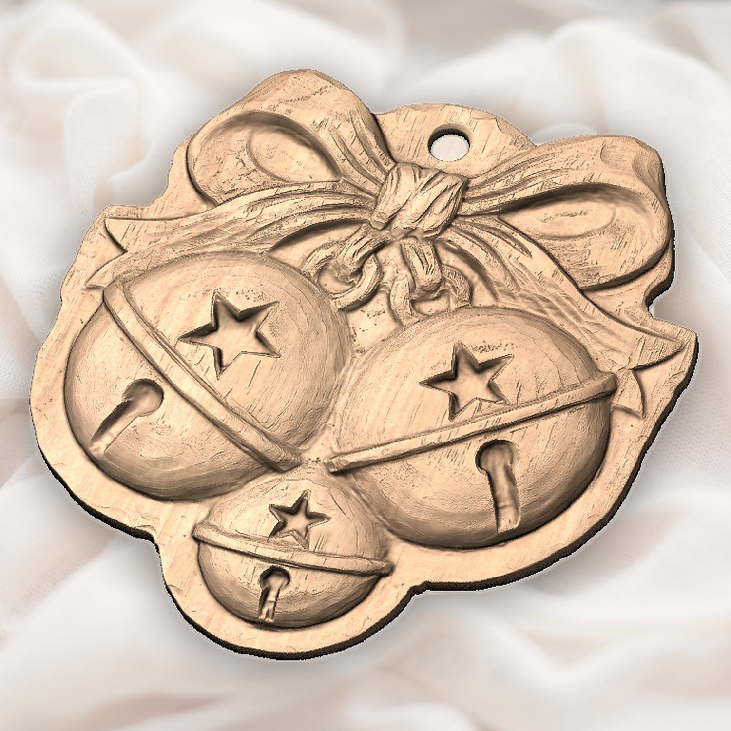 Christmas Jingle Bells Ornament CNC Relief STL bas-relief STL — view 6