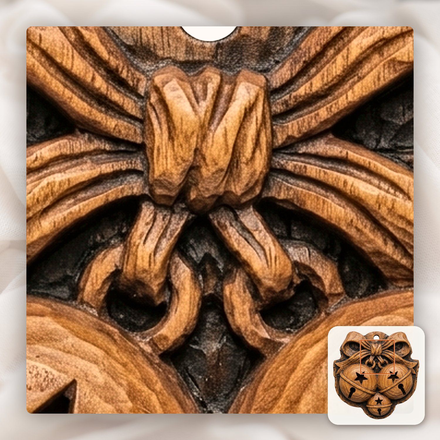 Christmas Jingle Bells Ornament CNC Relief STL bas-relief STL — view 11