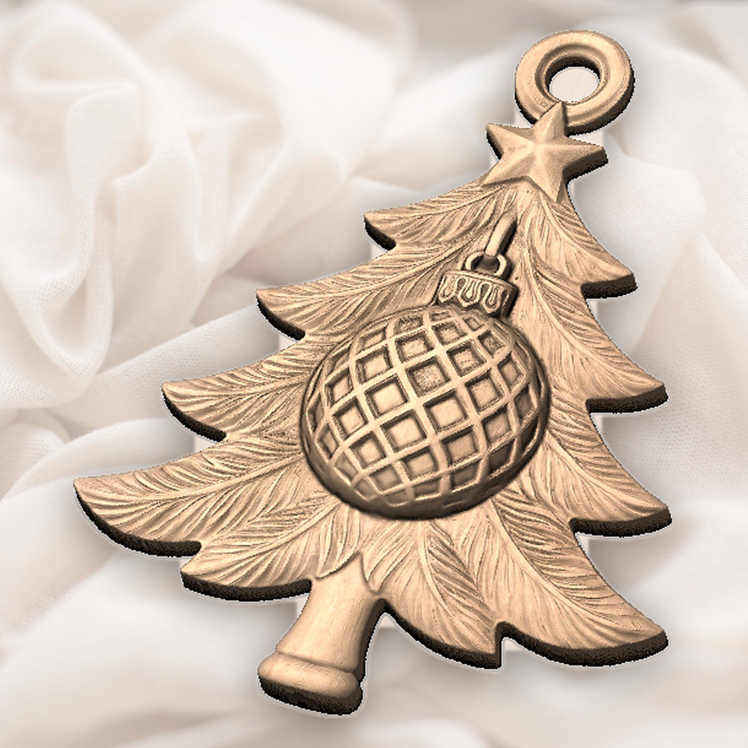 Christmas Tree Diamond Bauble Ornament CNC Relief STL bas-relief STL — view 6