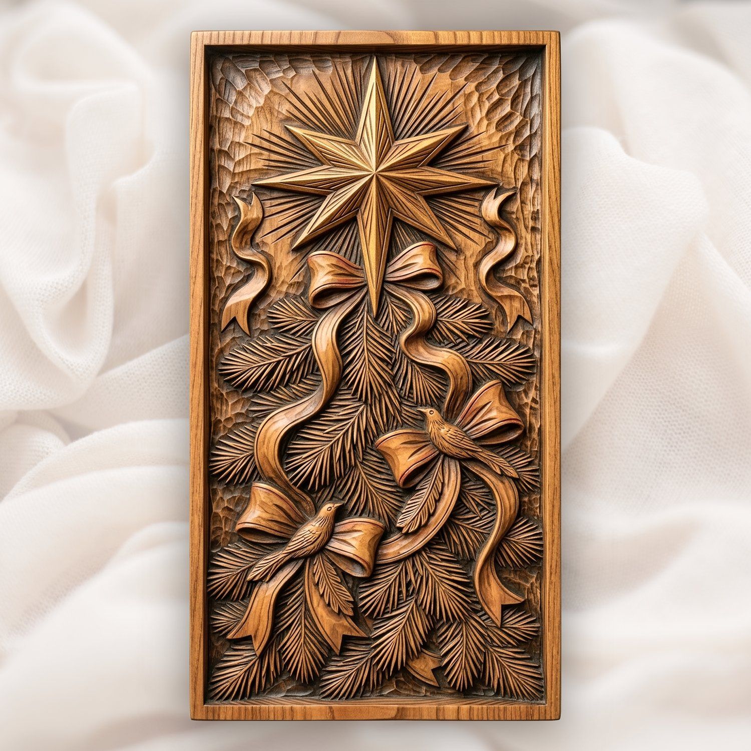 Christmas Tree Star CNC Relief STL bas-relief STL design