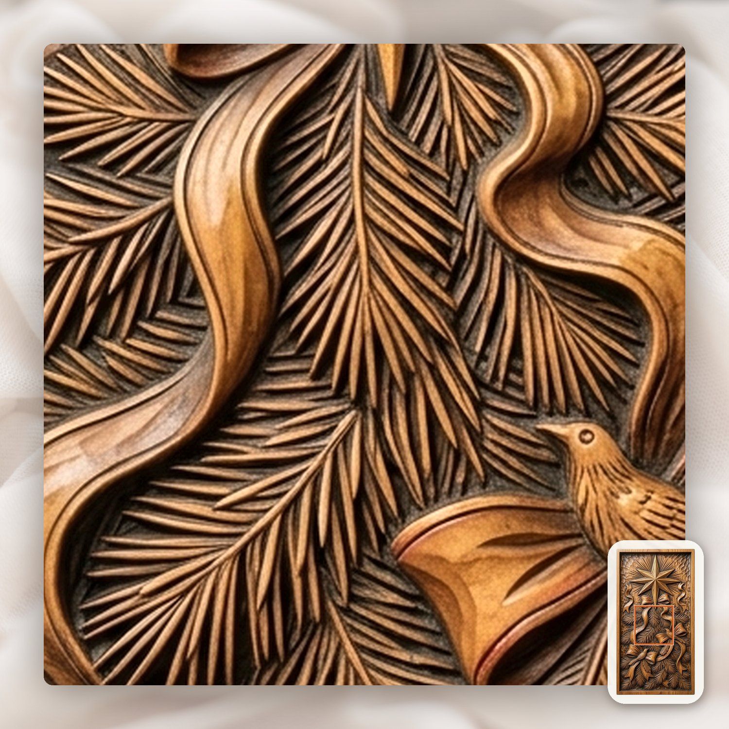 Christmas Tree Star CNC Relief STL bas-relief STL — view 11
